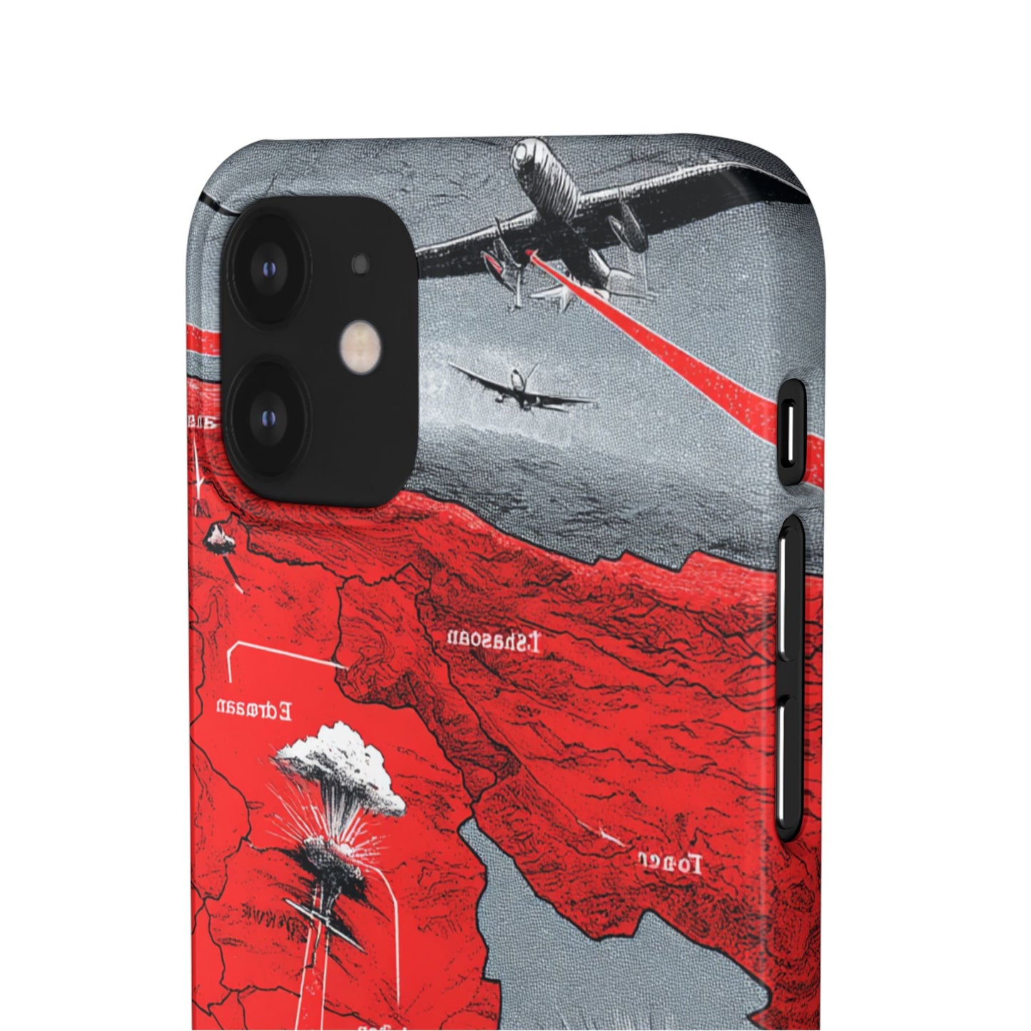 Bold Graphic Snap Case with Dramatic Design, Unique Phone Cover, Artistic Protection for iPhone, Trendy Gadget Gift, Edgy Tech Accessory