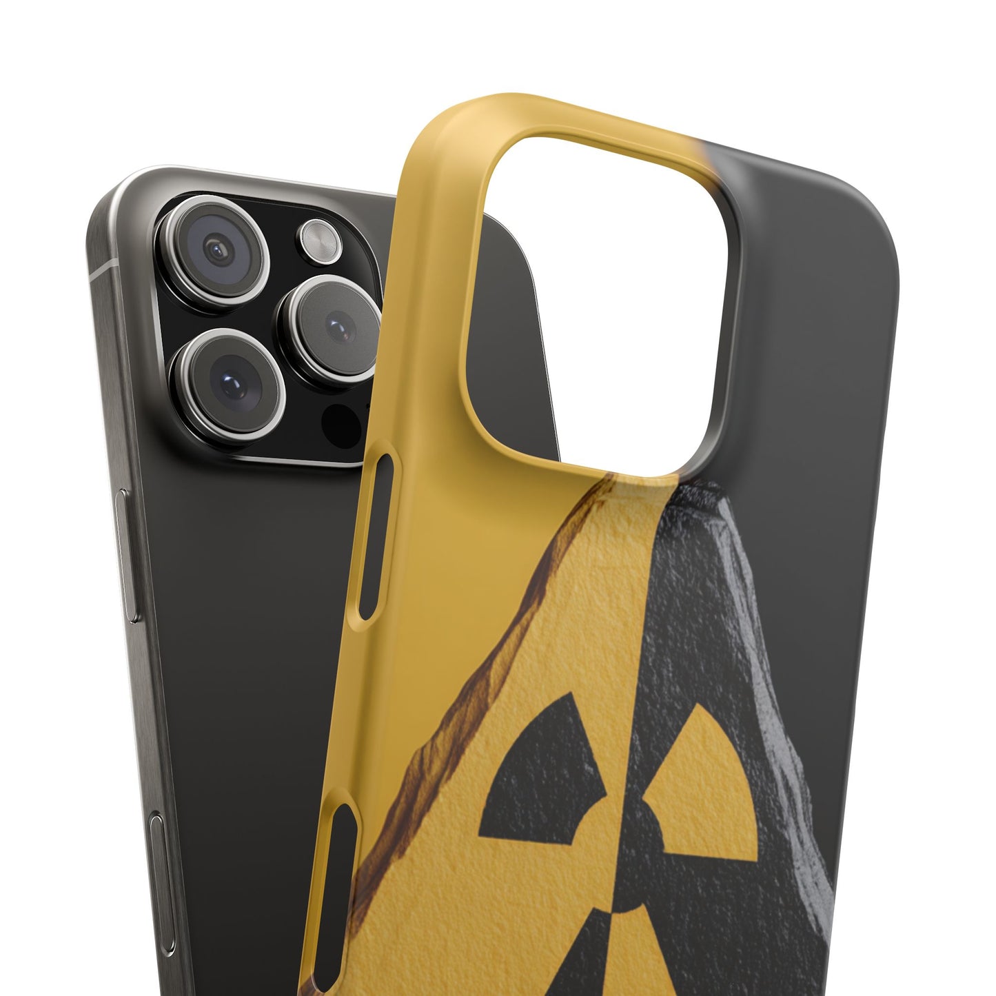 Bold Graphic Snap Case, Radiation Symbol Phone Cover, Trendy Phone Accessory, Unique Gift for Tech Lovers, Stylish Mobile Case