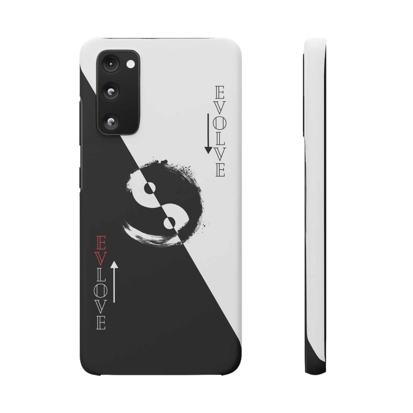 Yin Yang Evolve Black and White Snap Case Cover for iPhone and Samsung