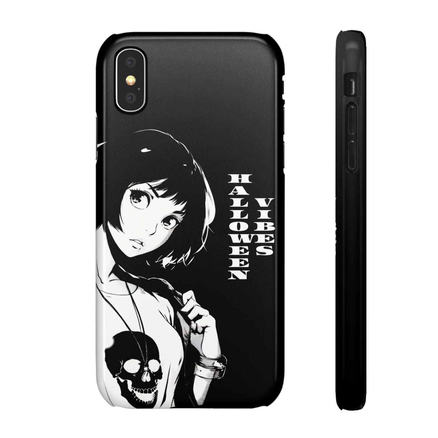 Halloween Vibes Snap Case Black and White Protective Phone Cover for iPhone and Samsung