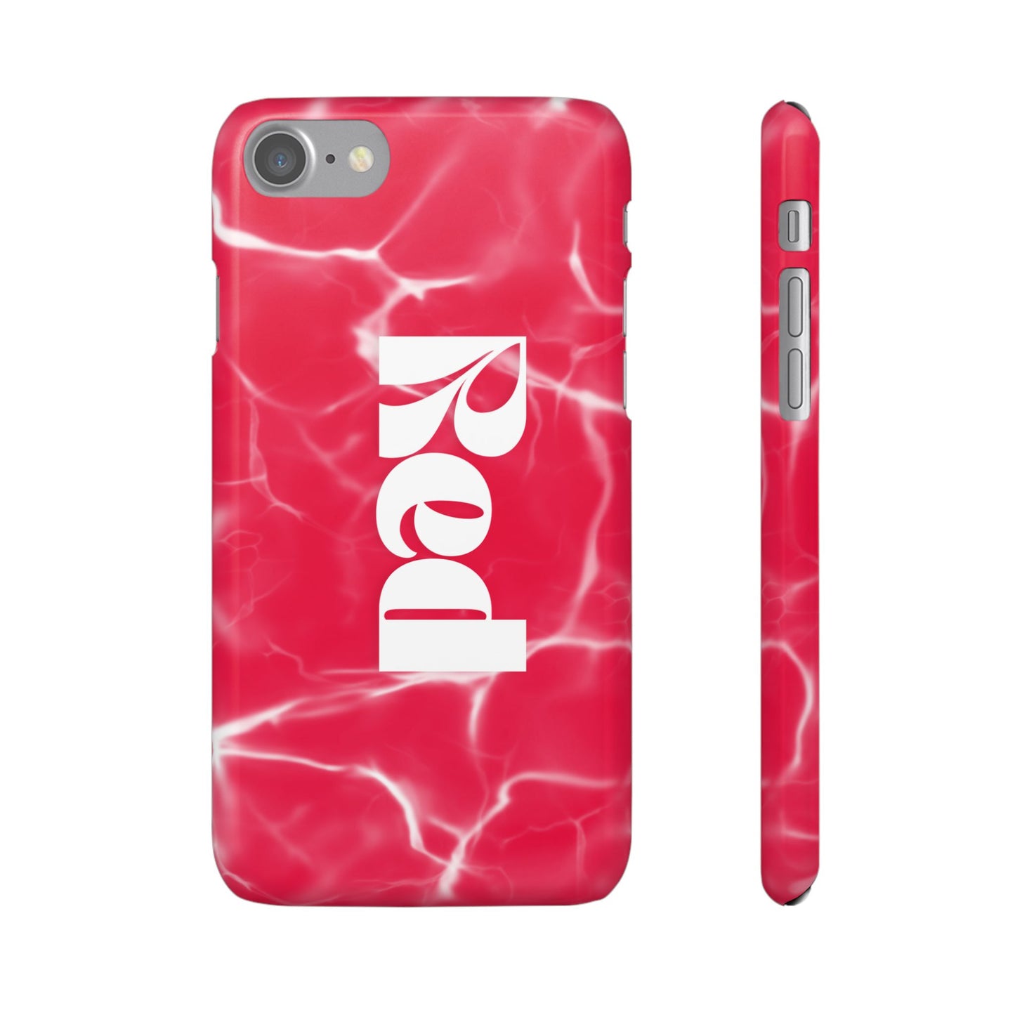 Vibrant Red Snap Case for iPhone, Trendy Phone Cover, Gift for Her, Summer Accessory, Stylish Tech Protection