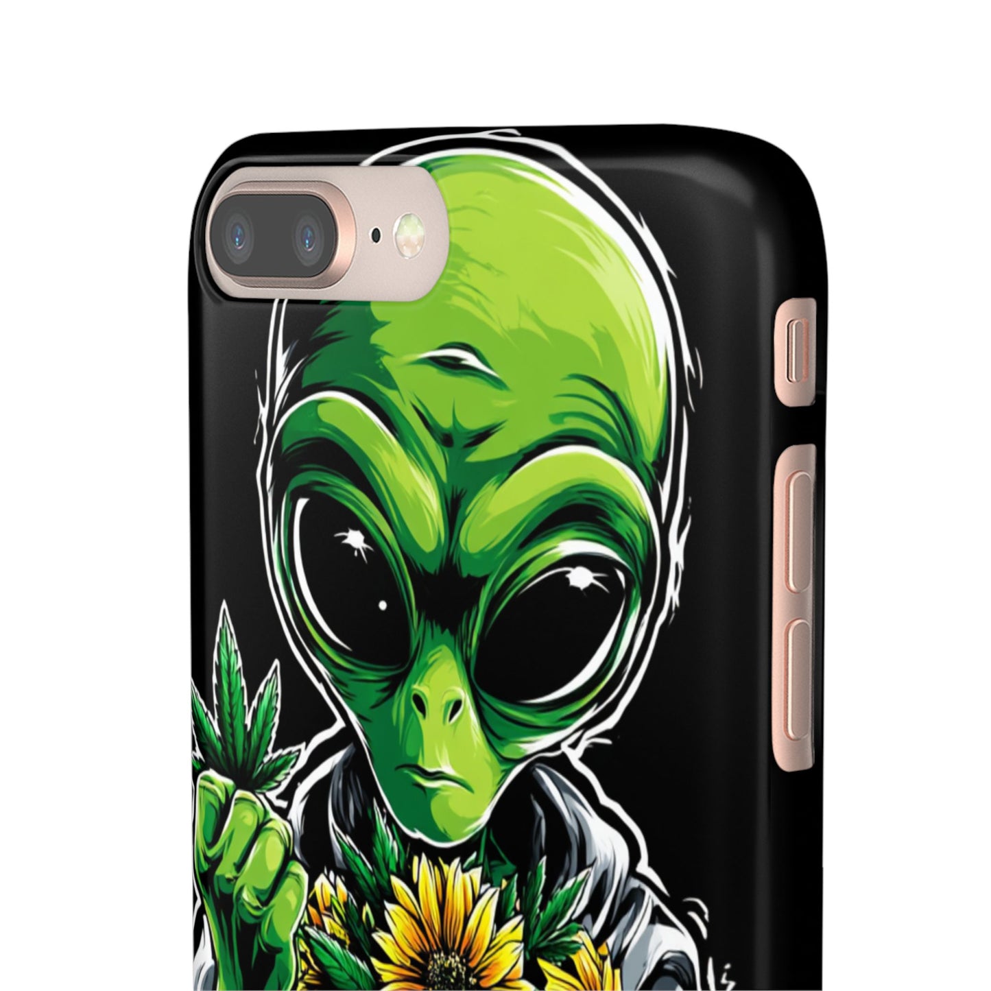 Alien Floral Snap Cases, Fun Phone Case, Gifts for Sci-Fi Lovers, Cute Alien Decor, Unique Tech Accessories