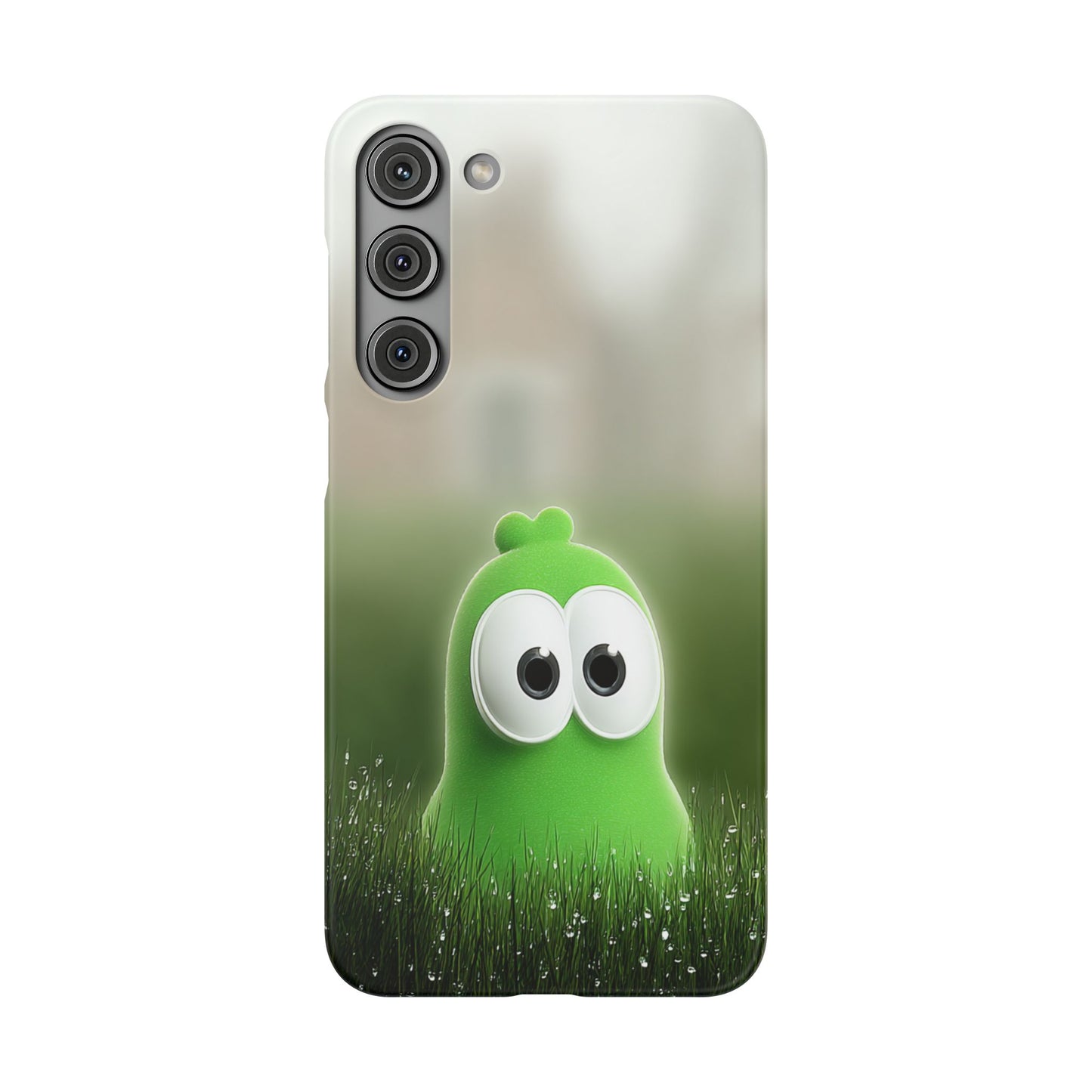 Cute Green Creature Phone Case, Snap Cases, Green Monster Phone Cover, Fun Phone Accessory, Playful Gift for Kids