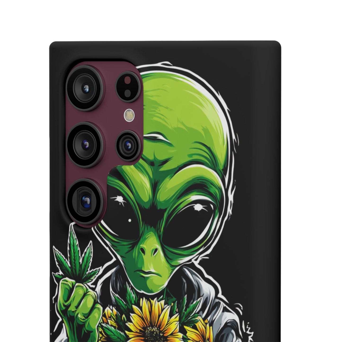 Alien Floral Snap Cases, Fun Phone Case, Gifts for Sci-Fi Lovers, Cute Alien Decor, Unique Tech Accessories