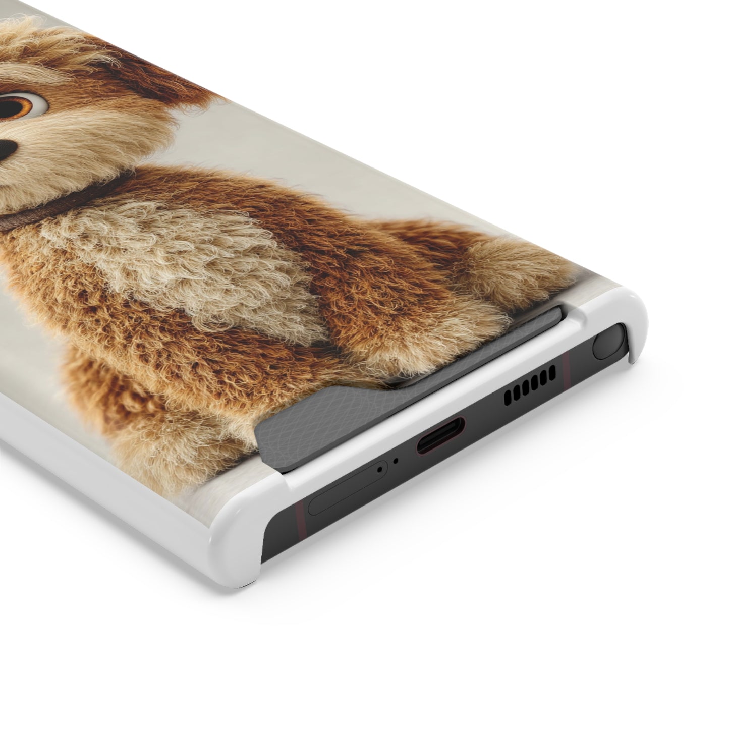 Cute Dog Phone Case With Card Holder, Pet Lover Gift, Stylish Phone Accessory, Dog-Themed Phone Cover, Animal Aesthetic