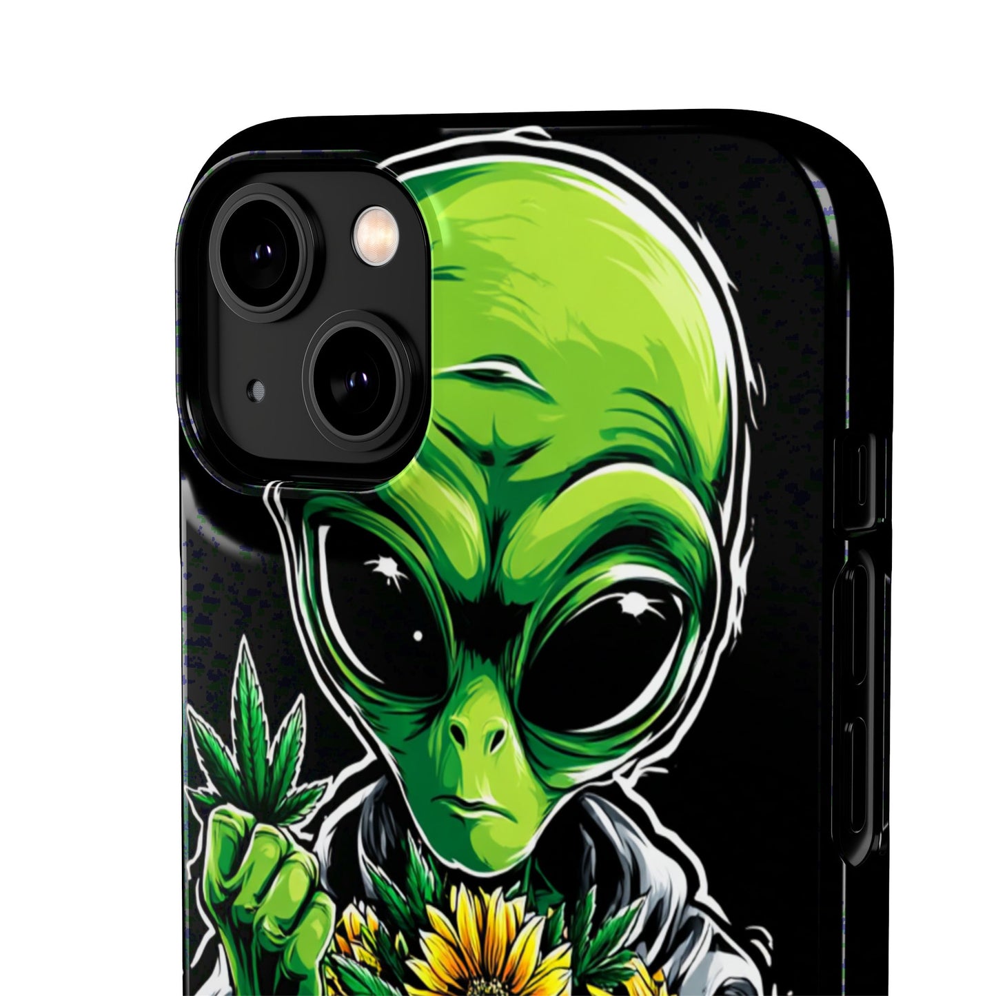 Alien Floral Snap Cases, Fun Phone Case, Gifts for Sci-Fi Lovers, Cute Alien Decor, Unique Tech Accessories