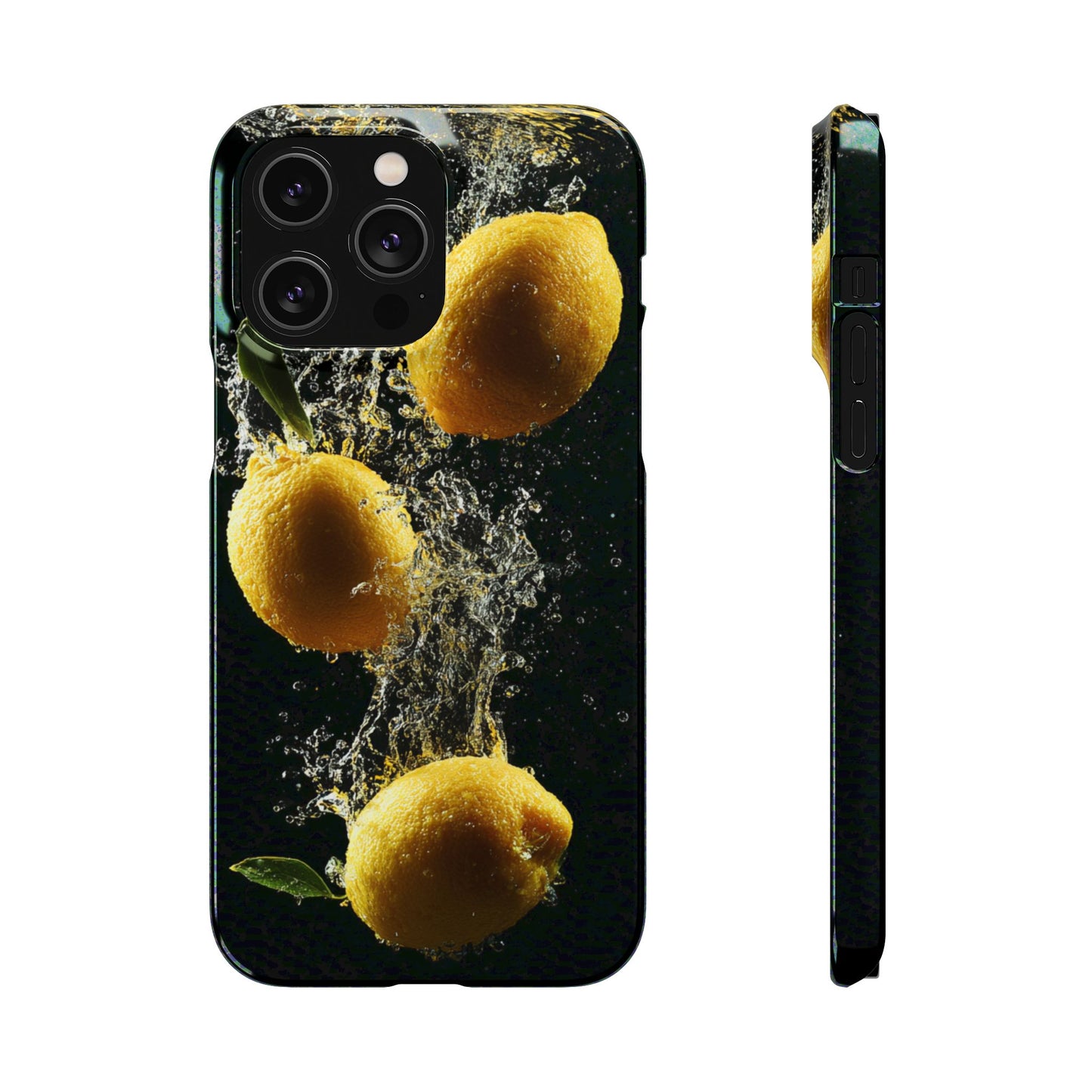 Lemon Splash Phone Case - Vibrant Snap Case, Fruit Lover Gift, Summer Vibes, Kitchen Decor, Unique Phone Accessories