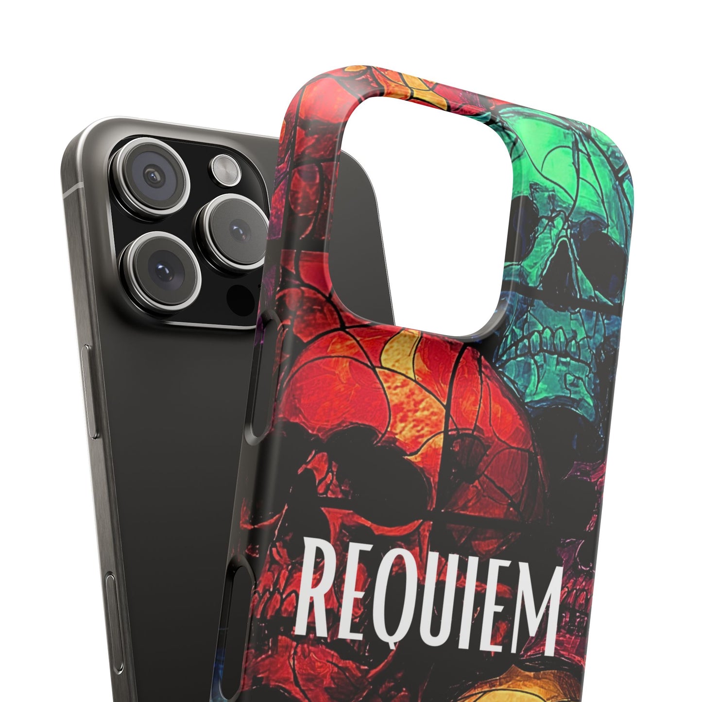 Halloween Custom Requiem Skull Snap Case Phone Cover for iPhone and Samsung
