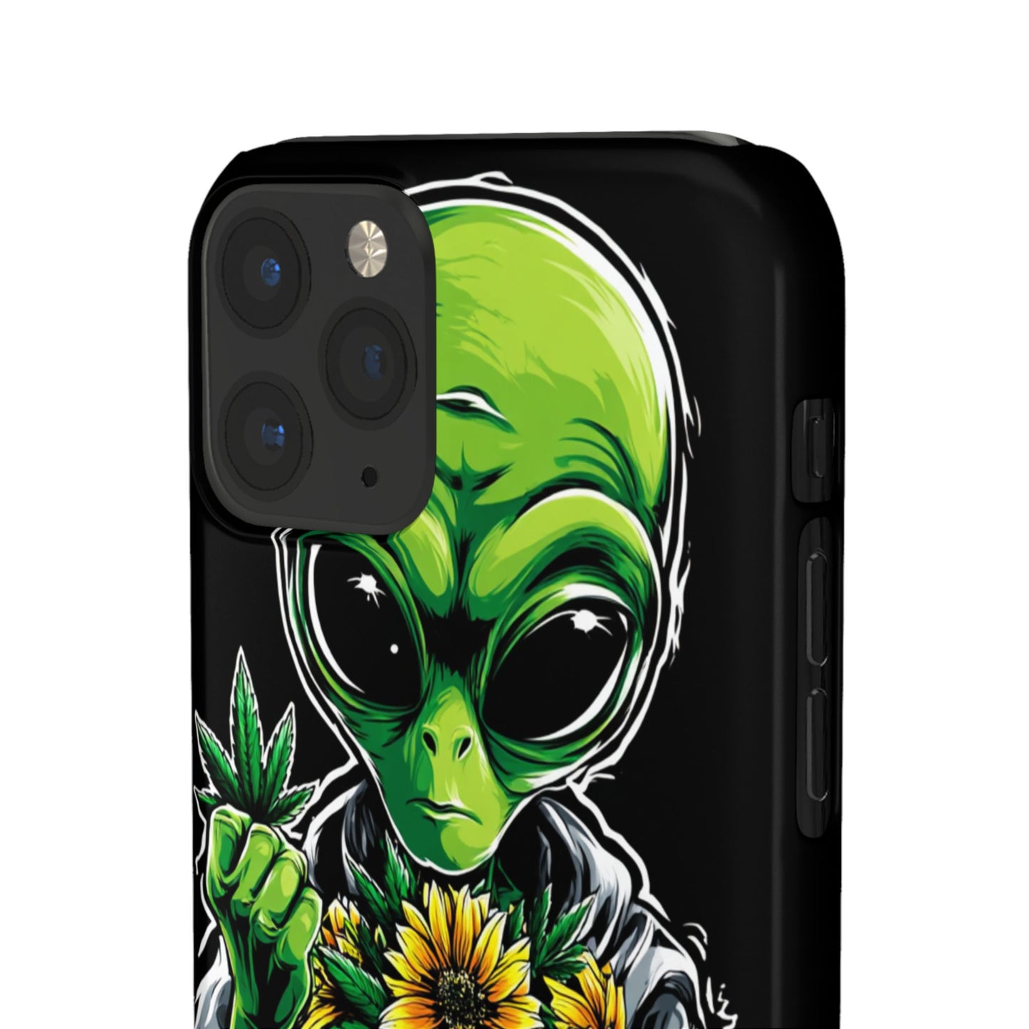 Alien Floral Snap Cases, Fun Phone Case, Gifts for Sci-Fi Lovers, Cute Alien Decor, Unique Tech Accessories