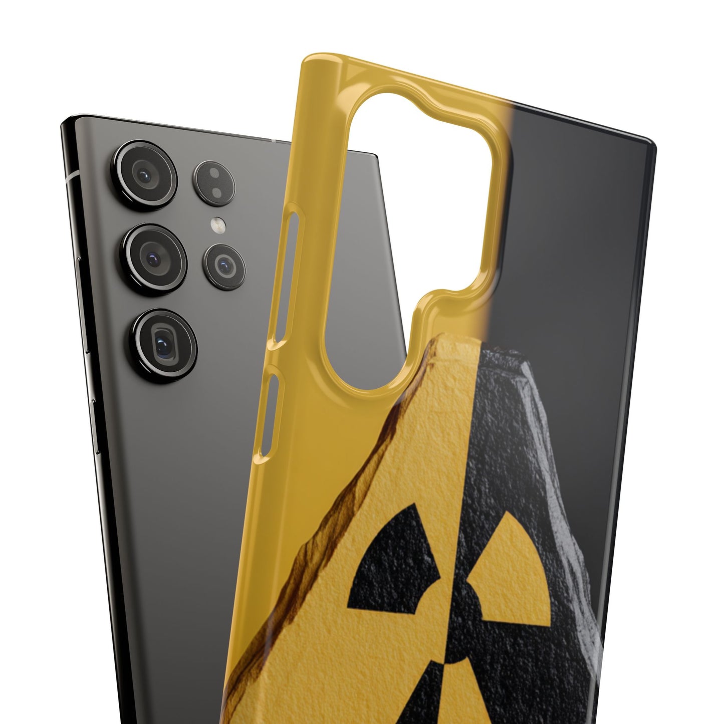 Bold Graphic Snap Case, Radiation Symbol Phone Cover, Trendy Phone Accessory, Unique Gift for Tech Lovers, Stylish Mobile Case