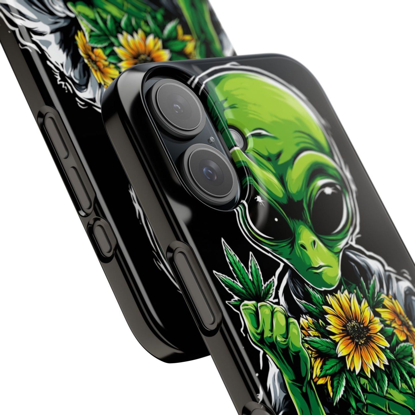 Alien Floral Snap Cases, Fun Phone Case, Gifts for Sci-Fi Lovers, Cute Alien Decor, Unique Tech Accessories