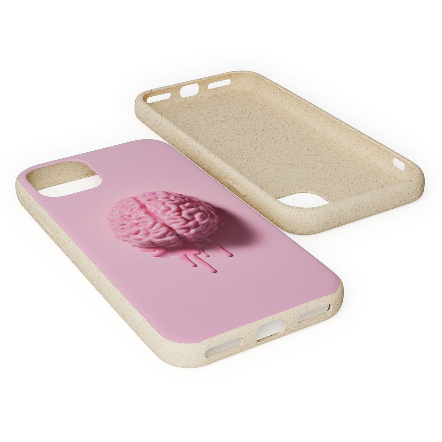 Eco-Friendly Brain Design Phone Case, Biodegradable Phone Cover, Unique Gift for Tech Lovers, Sustainable Accessory, Cute Phone Case