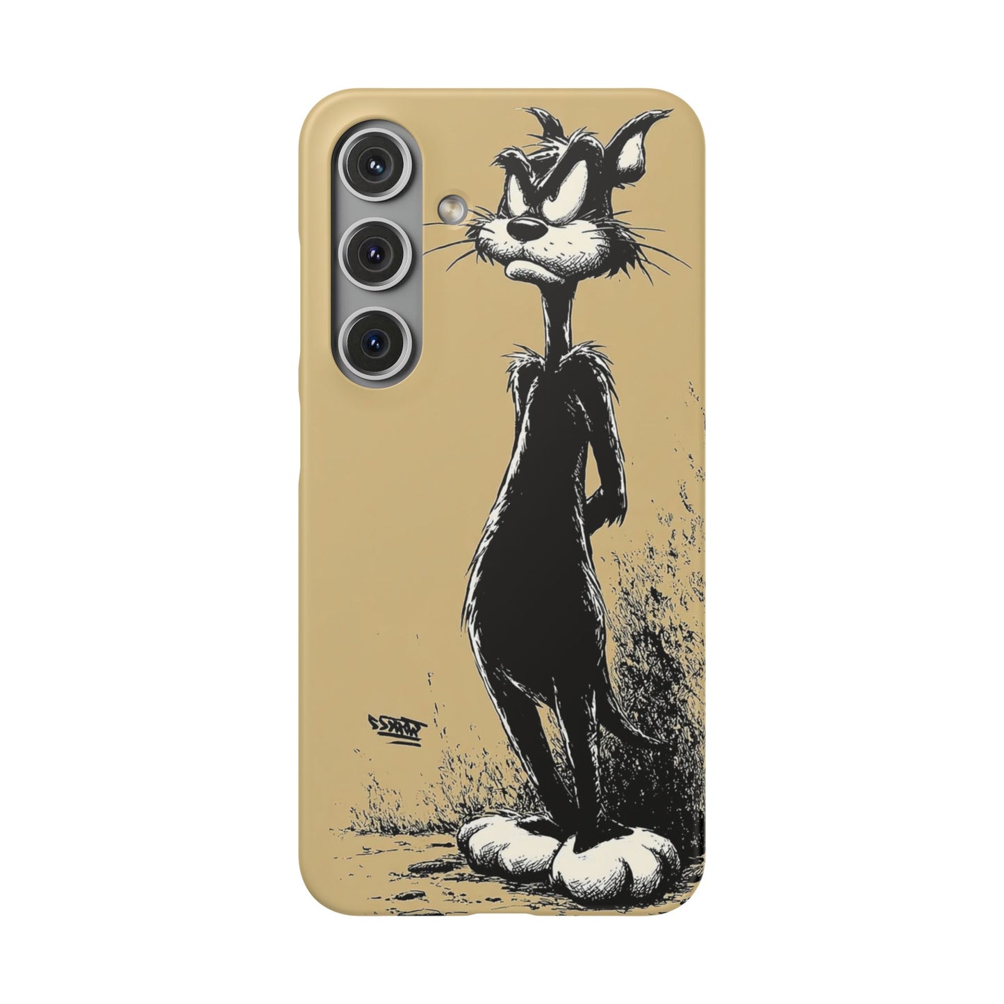 Whimsical Cartoon Snap Case, Fun Phone Cover, Unique Gift for Cat Lovers, Vibrant Art Case, Ideal for Birthdays