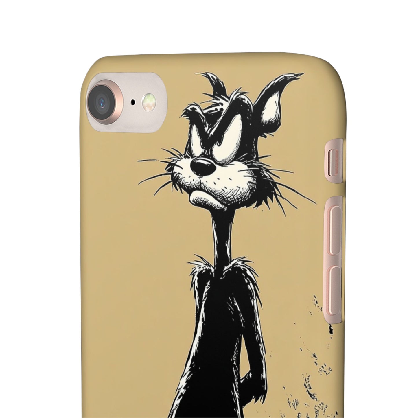 Whimsical Cartoon Snap Case, Fun Phone Cover, Unique Gift for Cat Lovers, Vibrant Art Case, Ideal for Birthdays