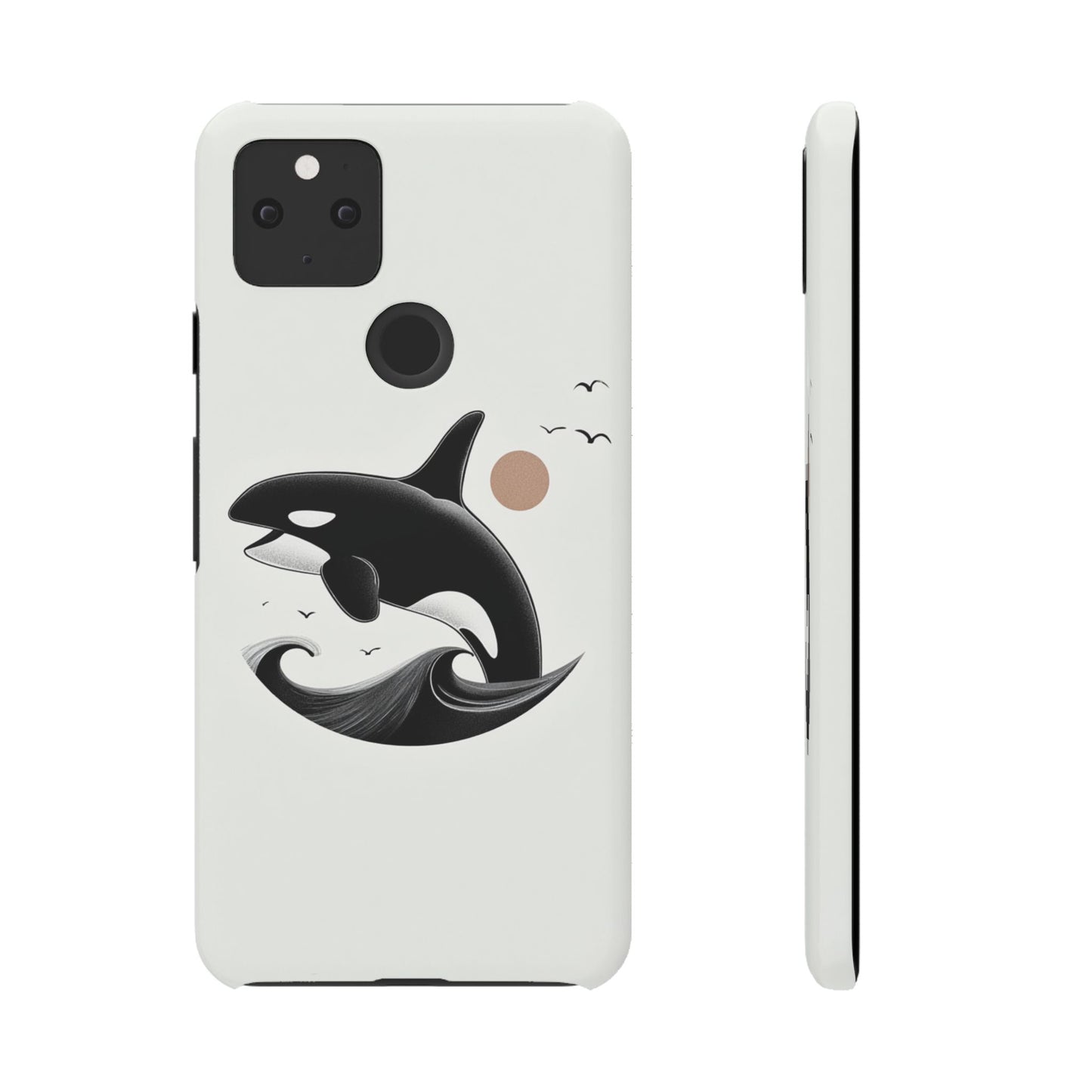 Whale Splash Phone Case | Ocean Lover Gift, Marine Art, Snap Cases, Cute Whale Design, Custom Phone Accessories