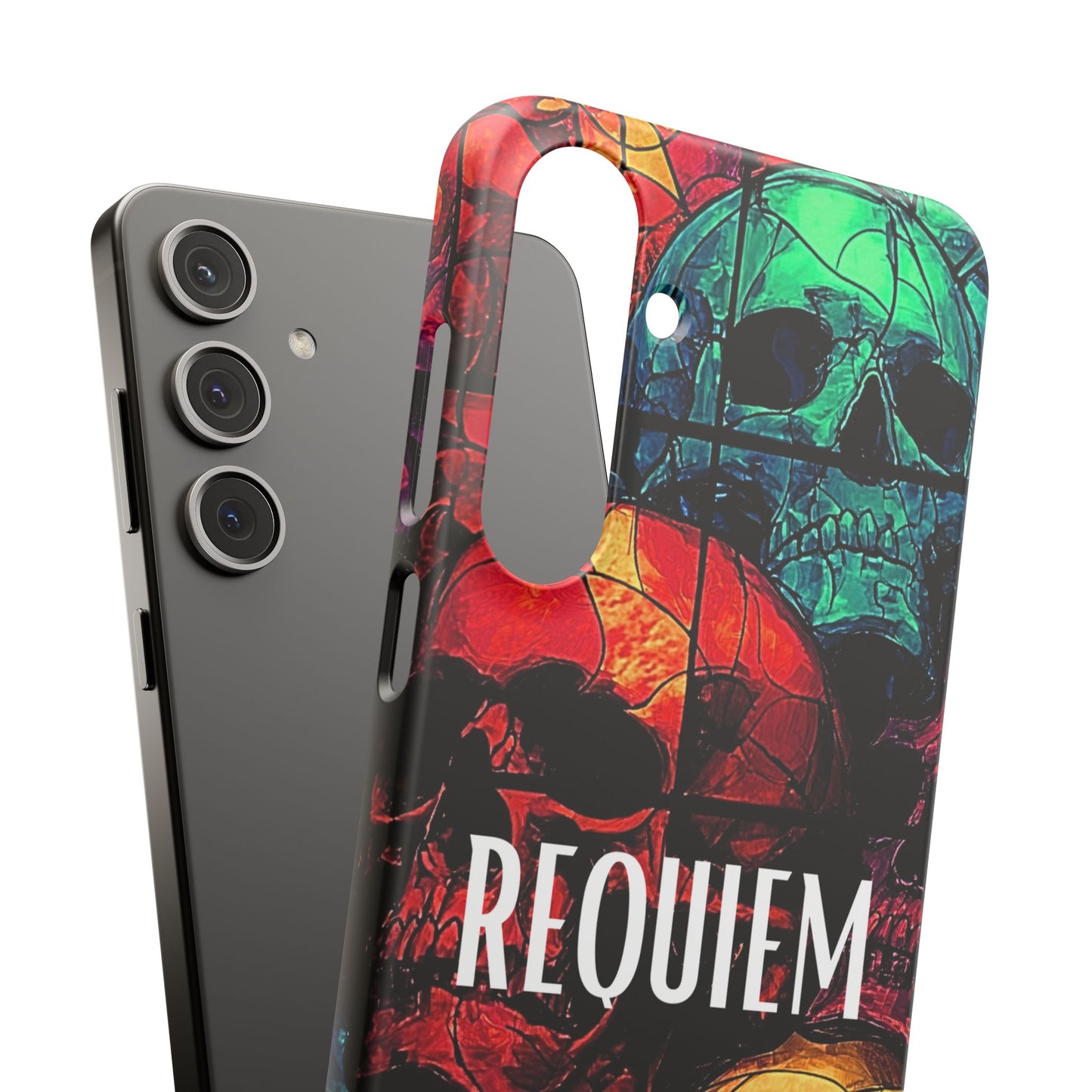 Halloween Custom Requiem Skull Snap Case Phone Cover for iPhone and Samsung