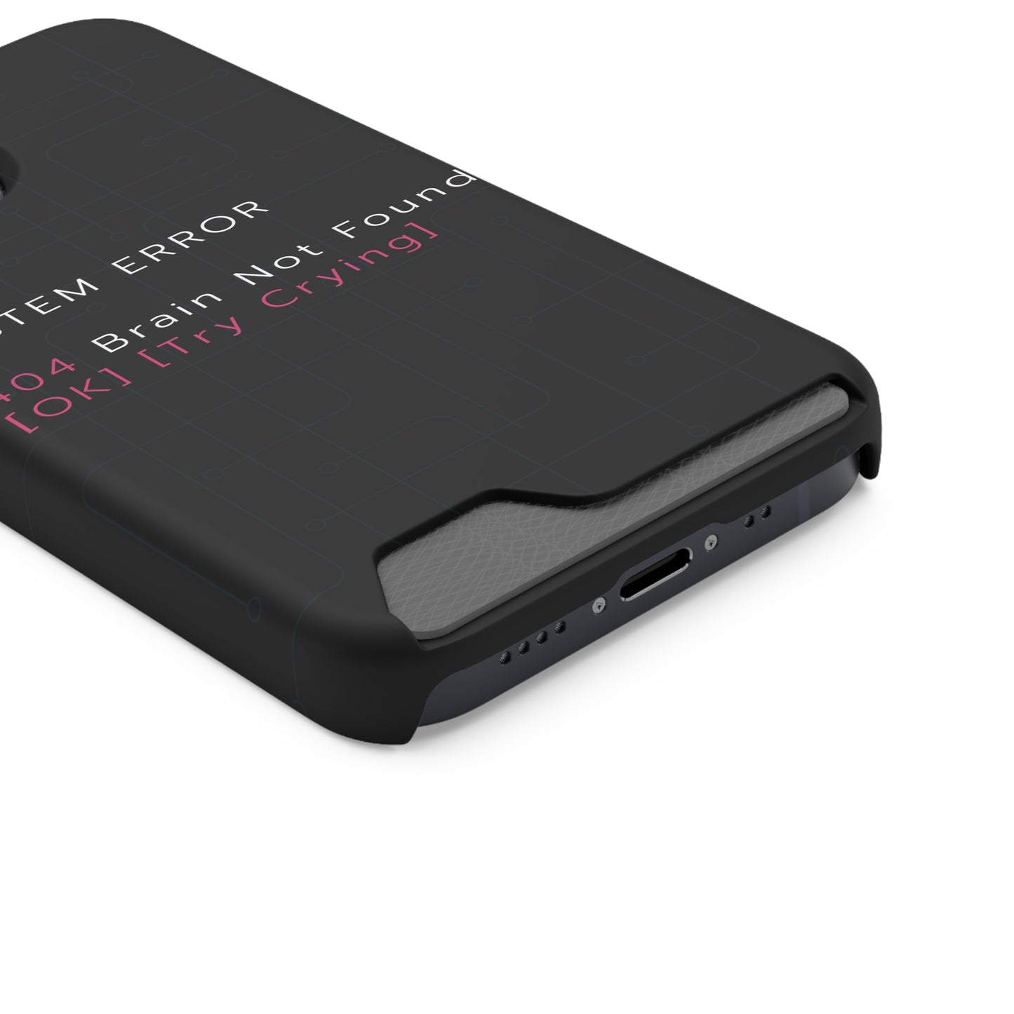 Techy Phone Case with Card Holder, Trendy Gadget Accessory, Cool Gift for Tech Lovers, Phone Protection, Modern Design for Everyday Use