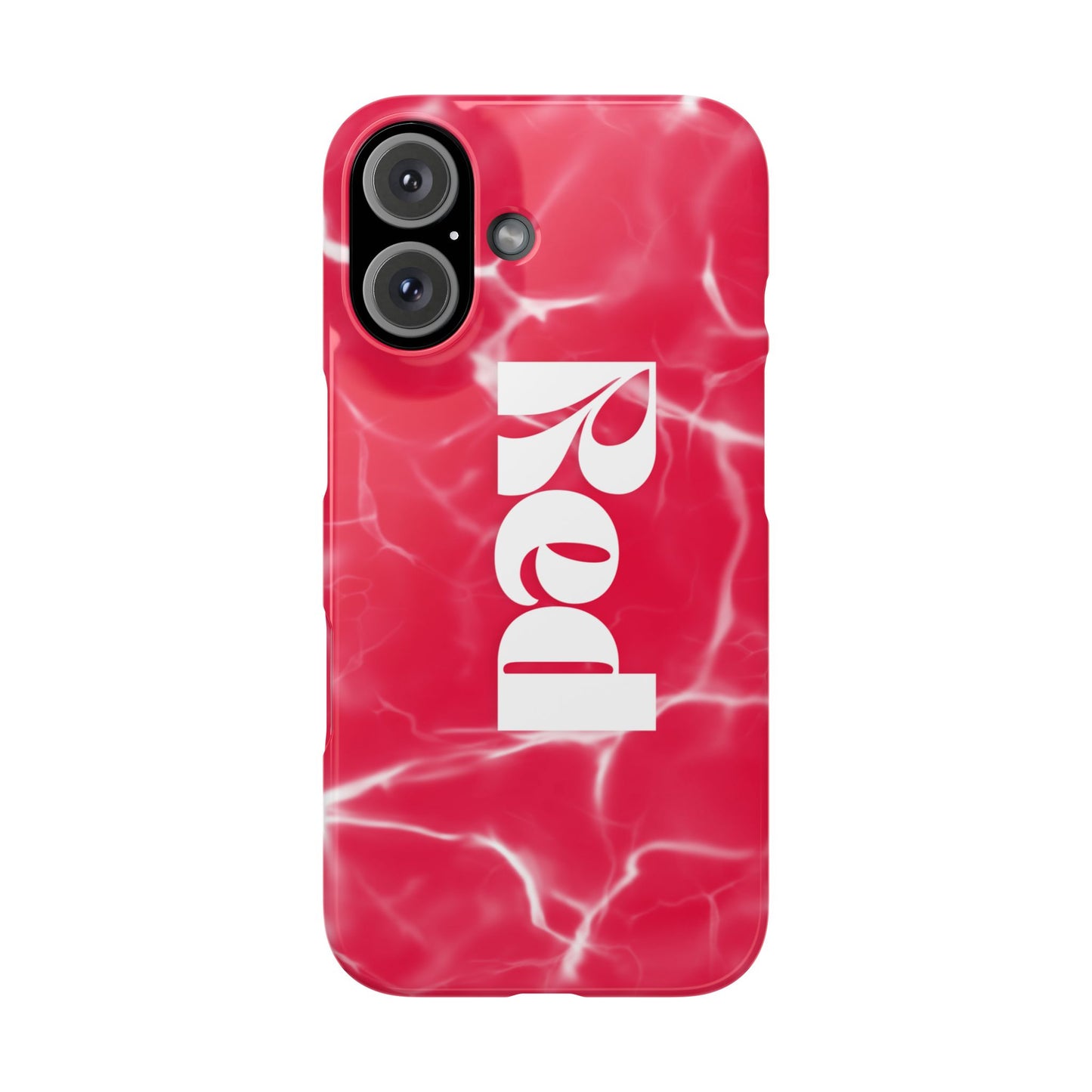 Vibrant Red Snap Case for iPhone, Trendy Phone Cover, Gift for Her, Summer Accessory, Stylish Tech Protection