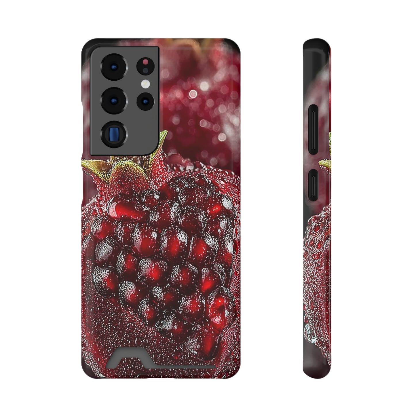 Pomegranate Phone Case with Card Holder, Durable Cover for Vegan Lovers, Fun Gift for Fruit Enthusiasts, Cute Accessory for Everyday Use