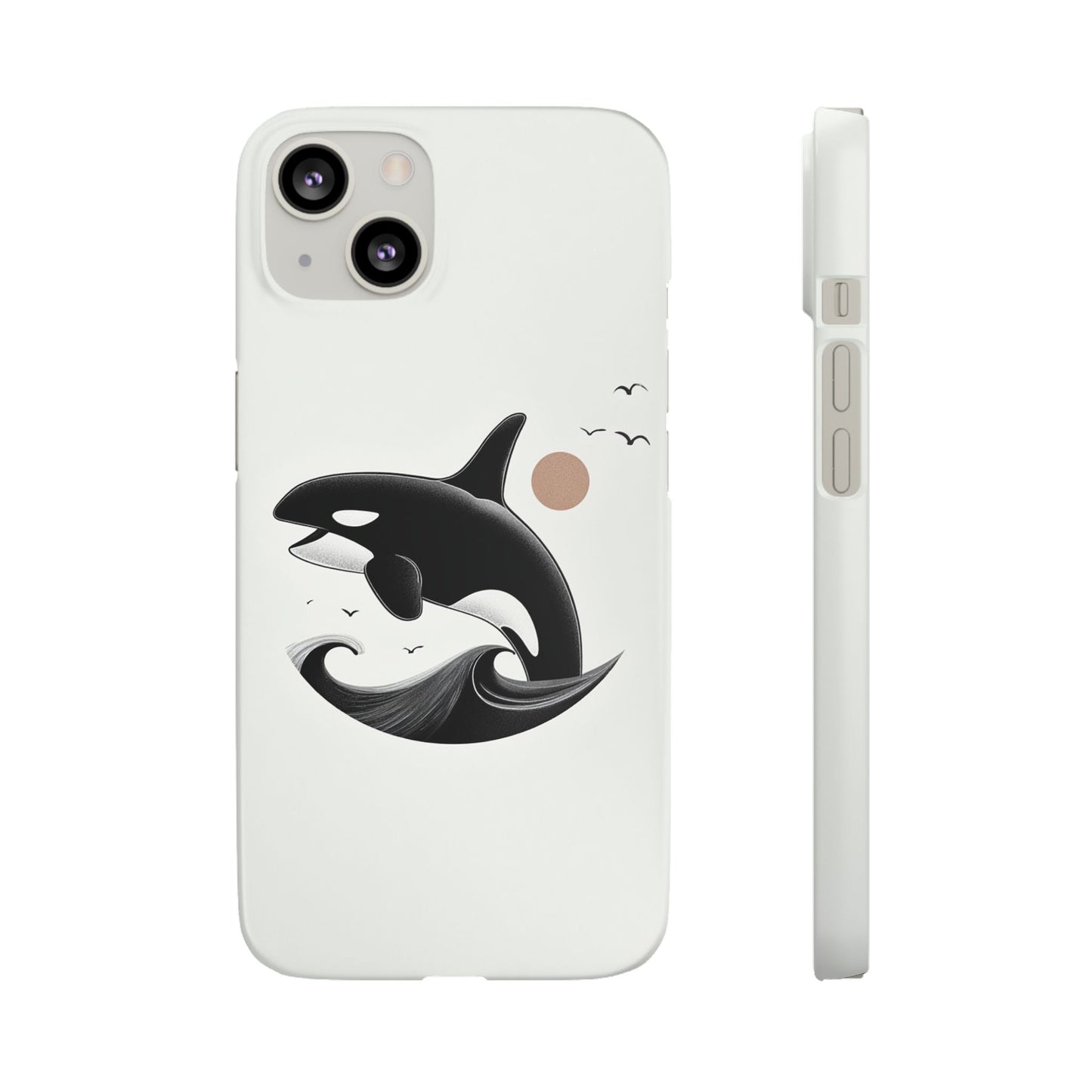 Whale Splash Phone Case | Ocean Lover Gift, Marine Art, Snap Cases, Cute Whale Design, Custom Phone Accessories