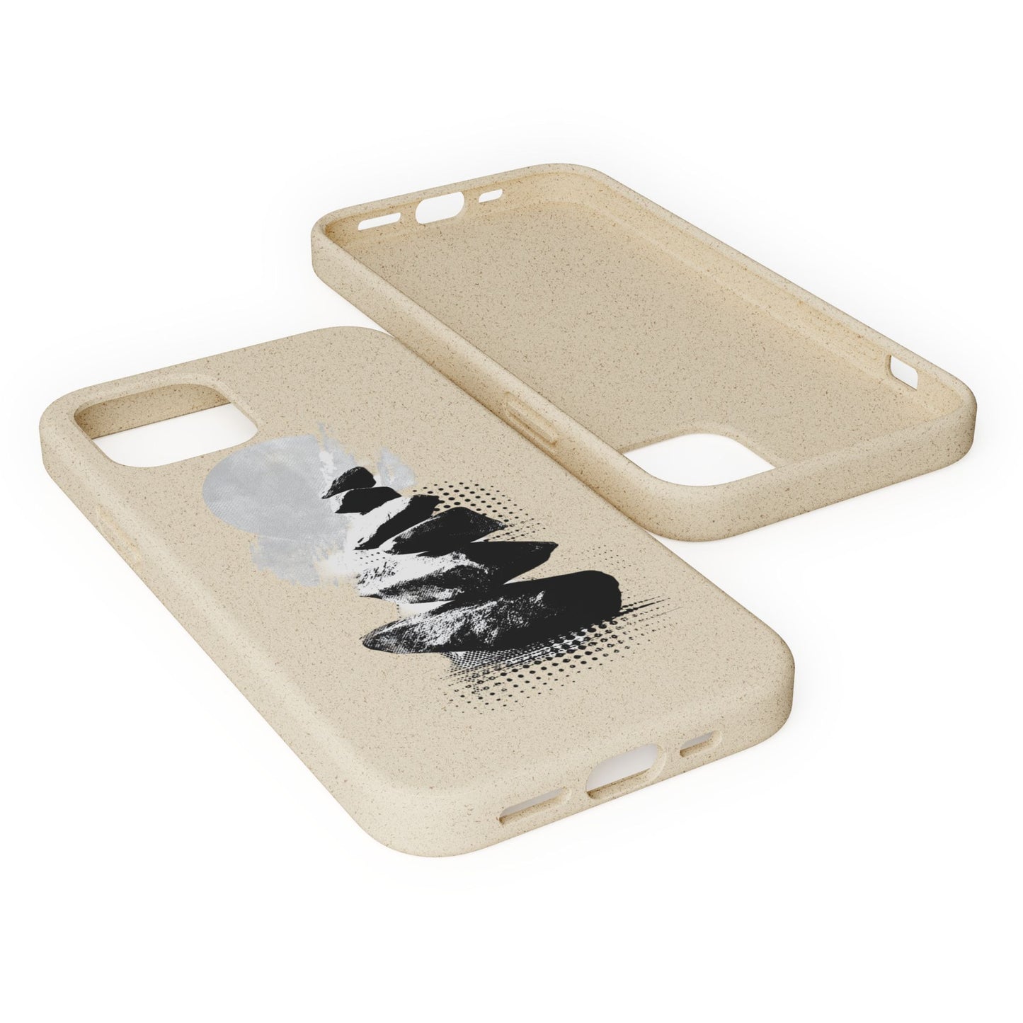 Biodegradable Plastic Free Phone Case Minimalistic Cairn Design Suitable For Iphones And Samsungs