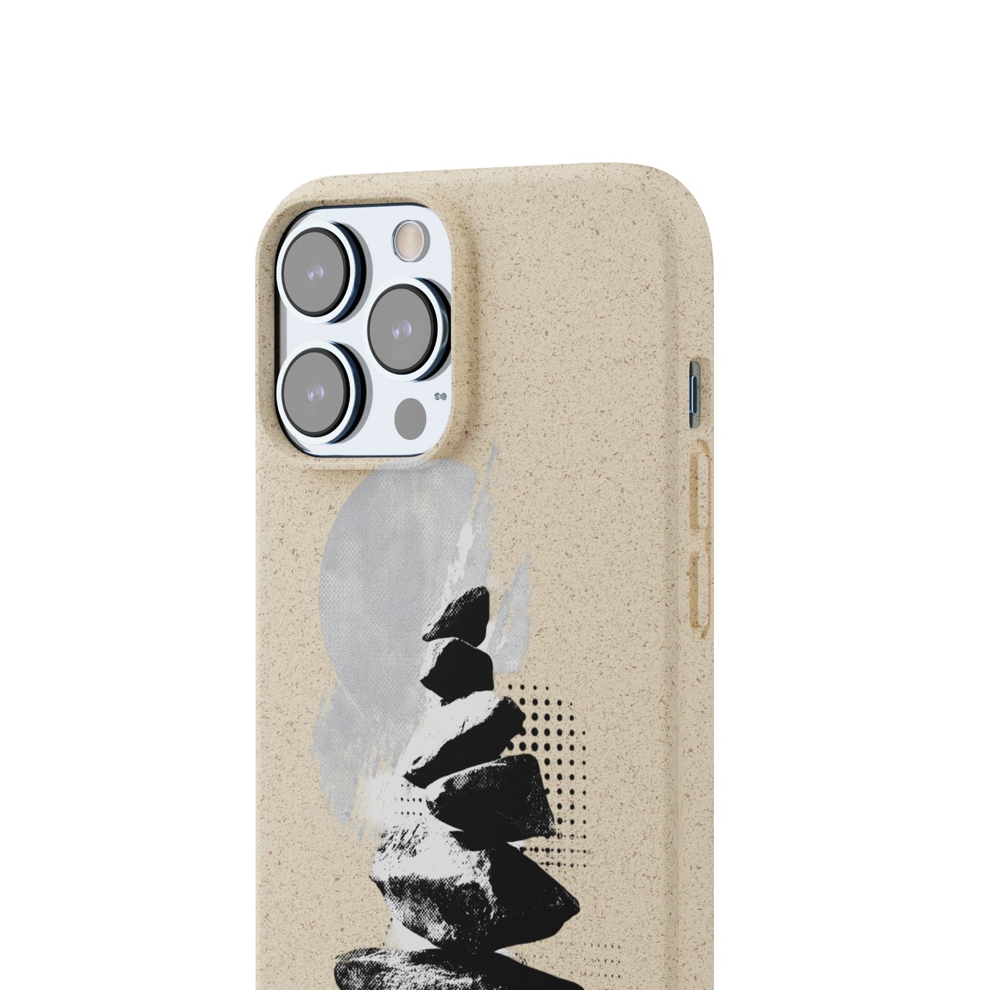 Biodegradable Plastic Free Phone Case Minimalistic Cairn Design Suitable For Iphones And Samsungs