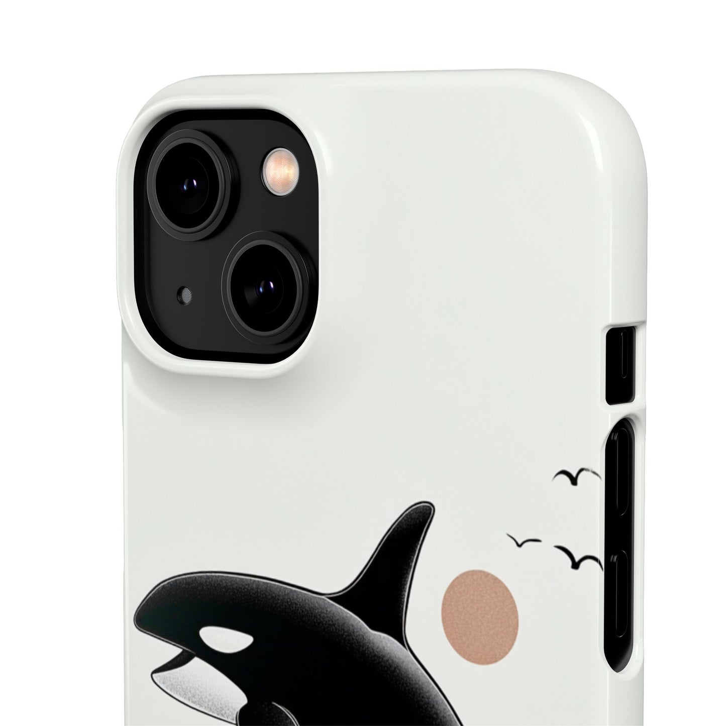 Whale Splash Phone Case | Ocean Lover Gift, Marine Art, Snap Cases, Cute Whale Design, Custom Phone Accessories