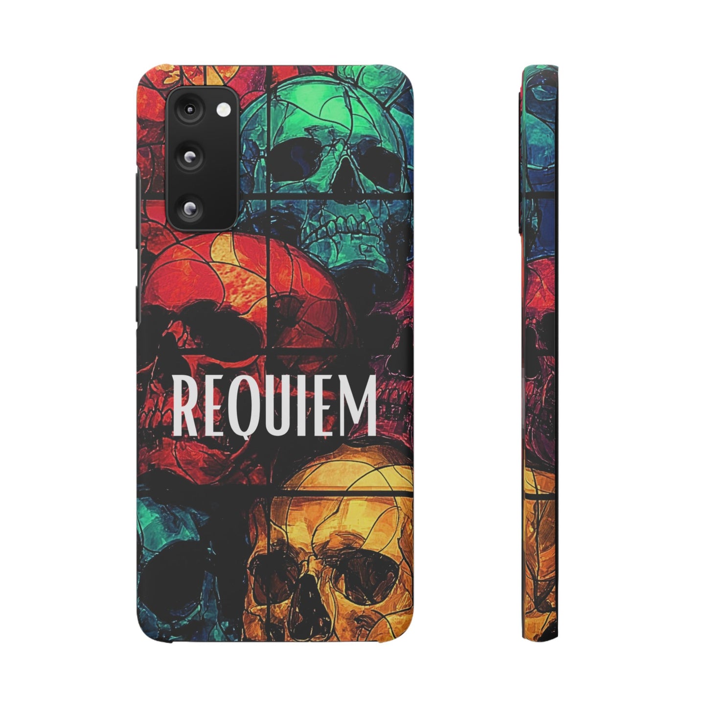 Halloween Custom Requiem Skull Snap Case Phone Cover for iPhone and Samsung