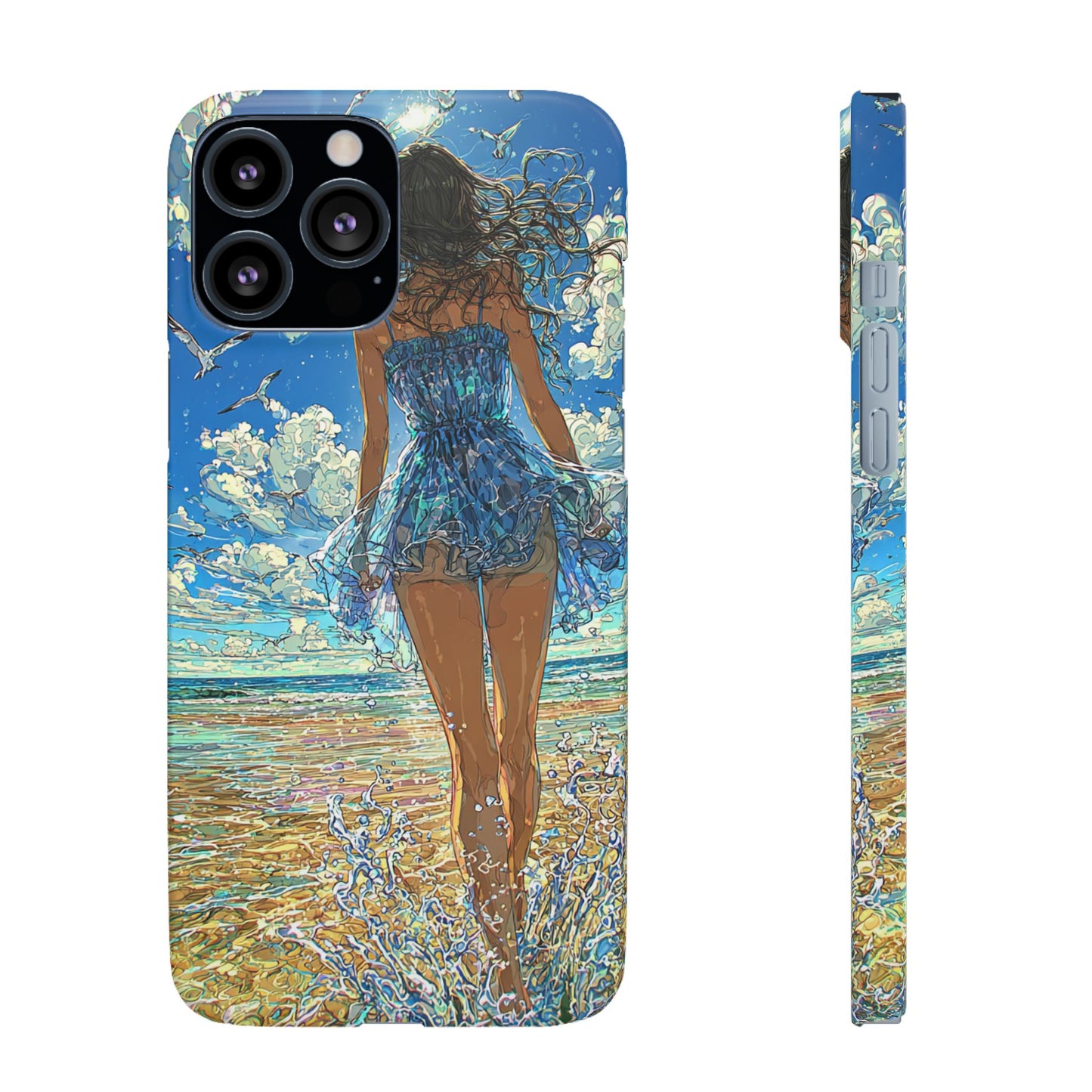 Summer Breeze Snap Case, Ocean Art Phone Cover, Beach Vibes Cell Case, Gift for Her, Custom Phone Accessory
