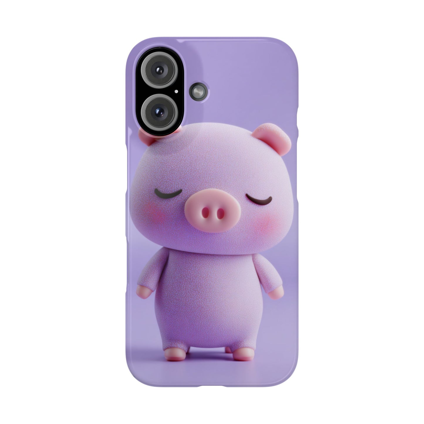 Cute Pig Snap Case for iPhone, Animal Lovers Phone Cover, Kawaii Aesthetic Accessory, Birthday Gift, Unique Phone Protection