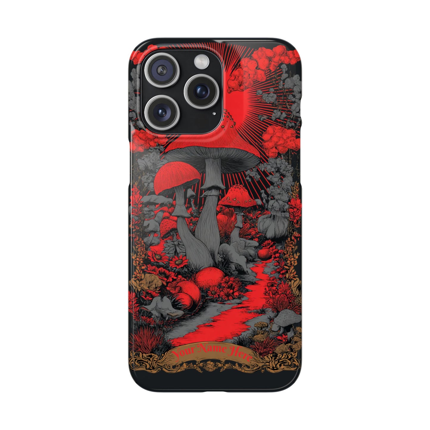 Fantasy Mushroom Snap Case Custom Phone Cover for iPhone and Samsung Mate and Glossy Avvialable