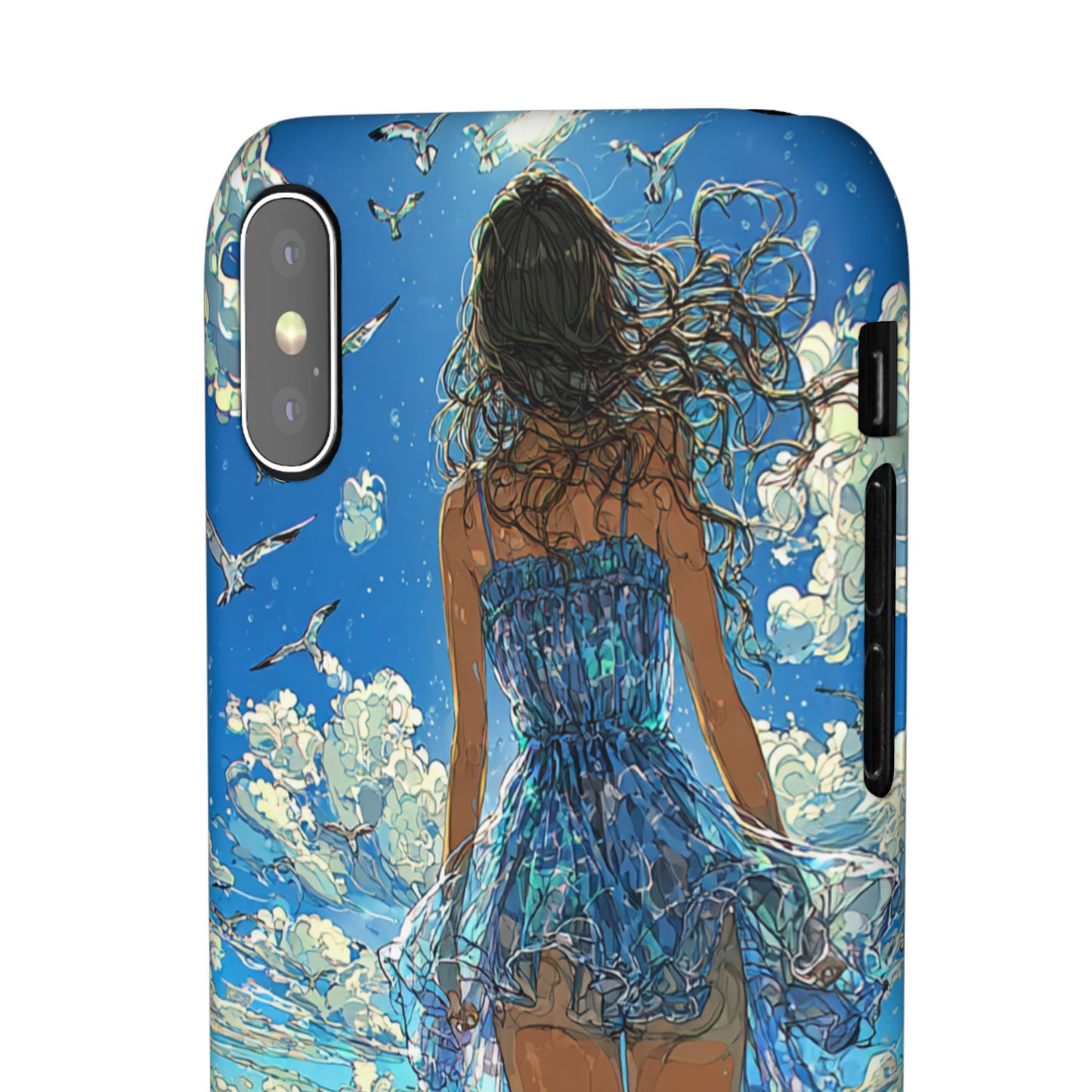 Summer Breeze Snap Case, Ocean Art Phone Cover, Beach Vibes Cell Case, Gift for Her, Custom Phone Accessory