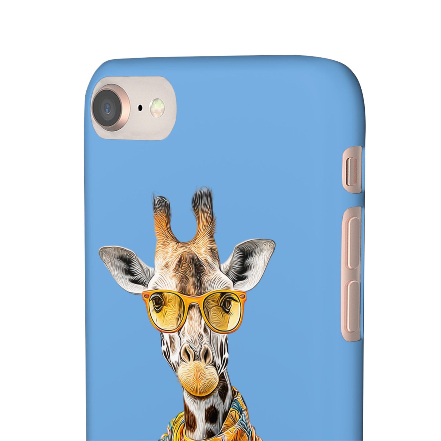 Giraffe Blue Snap Case Phone Cover for Animal Lover Iphone and Samsung models