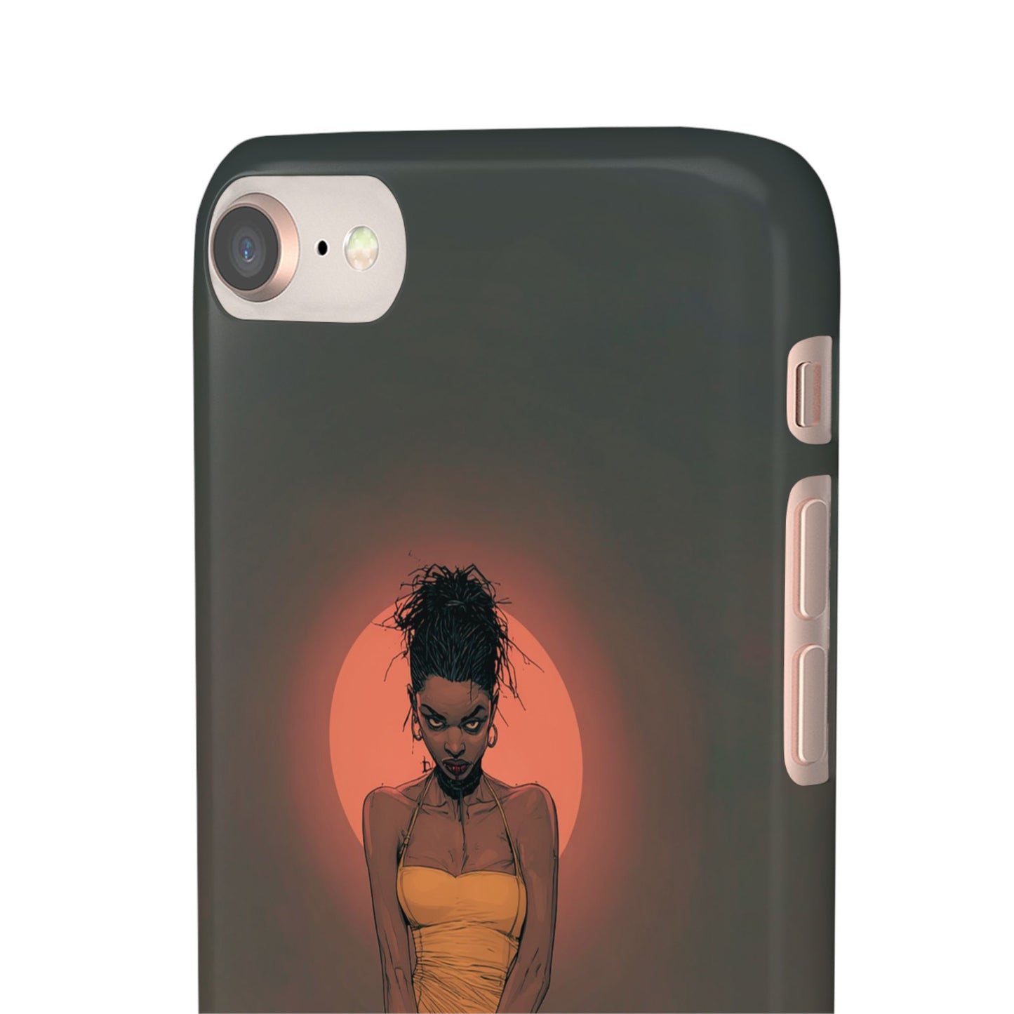 Creepy Vampire Girl Snap Case, Halloween Style iPhone Samsung Cover, Spooky Gothic Phone Accessories, Scary Horror Character Device