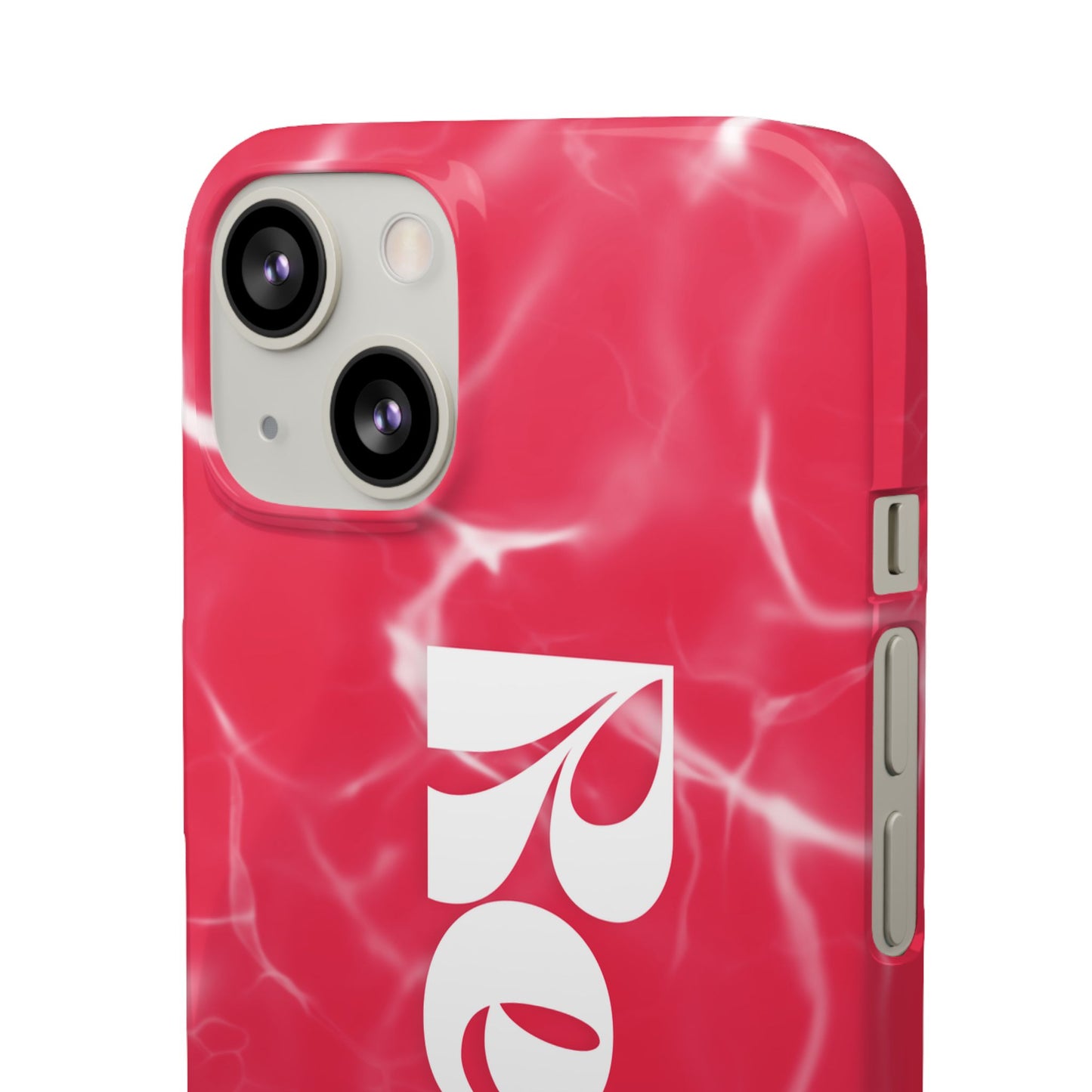 Vibrant Red Snap Case for iPhone, Trendy Phone Cover, Gift for Her, Summer Accessory, Stylish Tech Protection