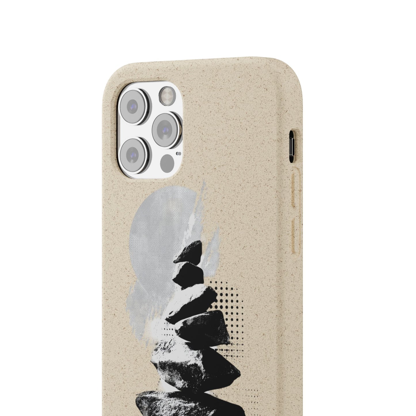 Biodegradable Plastic Free Phone Case Minimalistic Cairn Design Suitable For Iphones And Samsungs