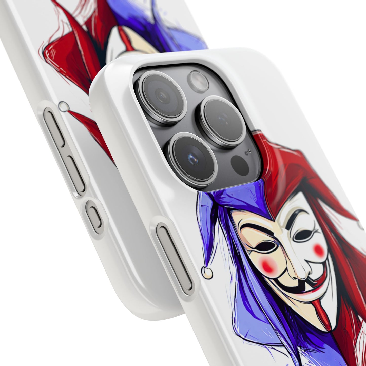 Joker & Anonimous Reunited Guy Fawkes Art Snap Case and Protective Phone Cover For iPhone and Samsung