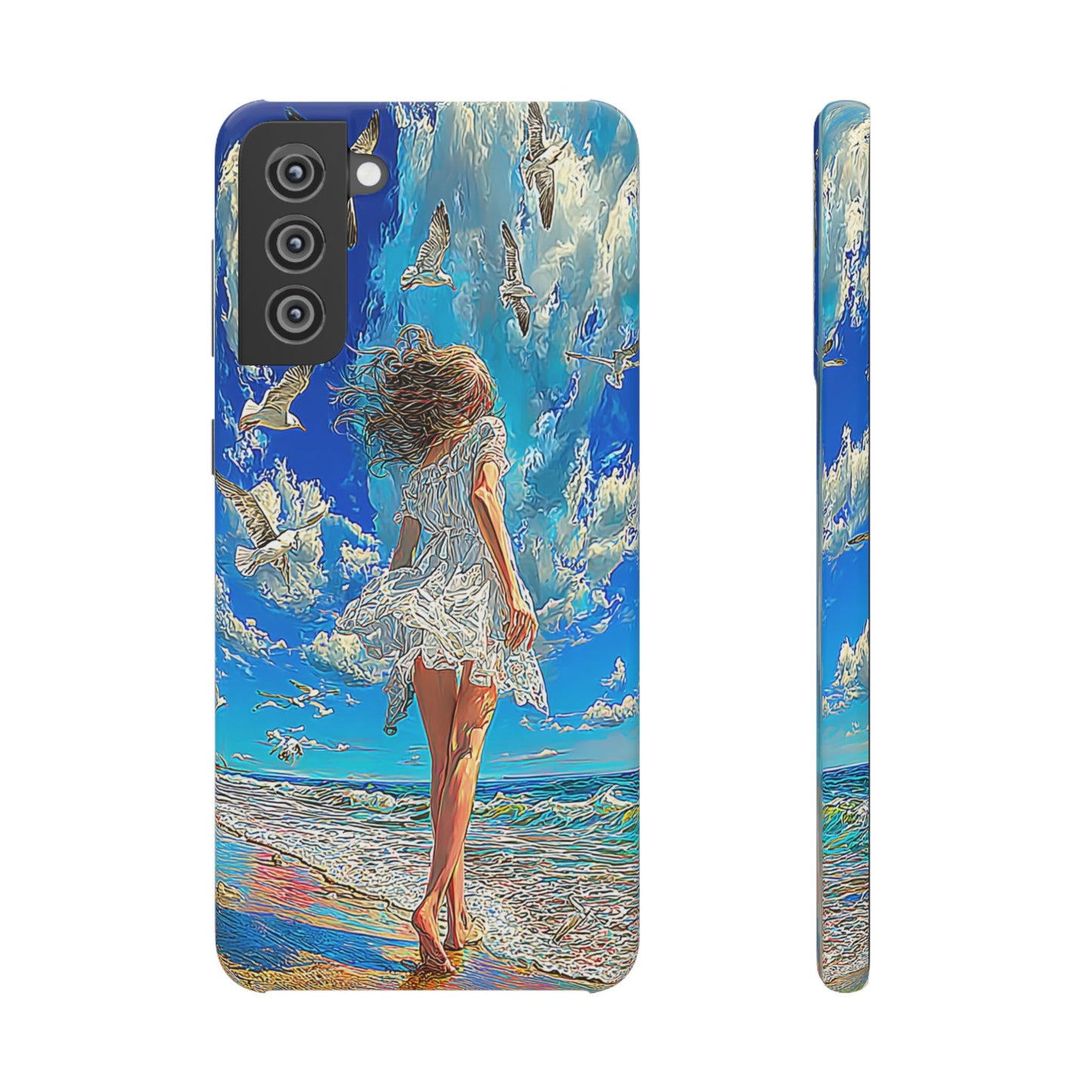 Dreamy Seaside Snap Case, Ocean Waves Phone Cover, Summer Vibe Gift, Cute Aesthetic Accessory, Beach Lover Case