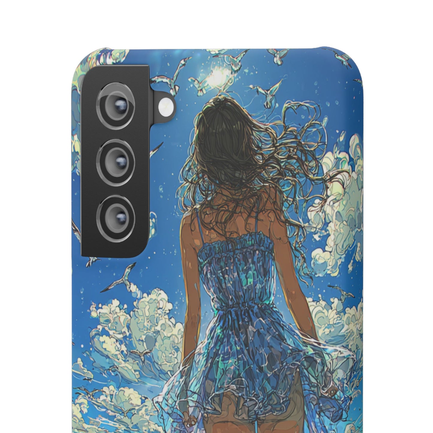 Summer Breeze Snap Case, Ocean Art Phone Cover, Beach Vibes Cell Case, Gift for Her, Custom Phone Accessory