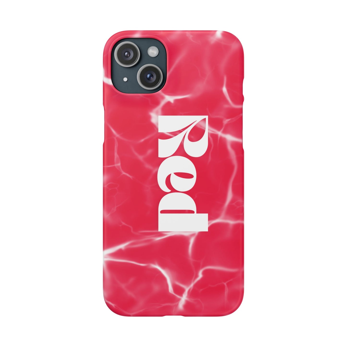 Vibrant Red Snap Case for iPhone, Trendy Phone Cover, Gift for Her, Summer Accessory, Stylish Tech Protection
