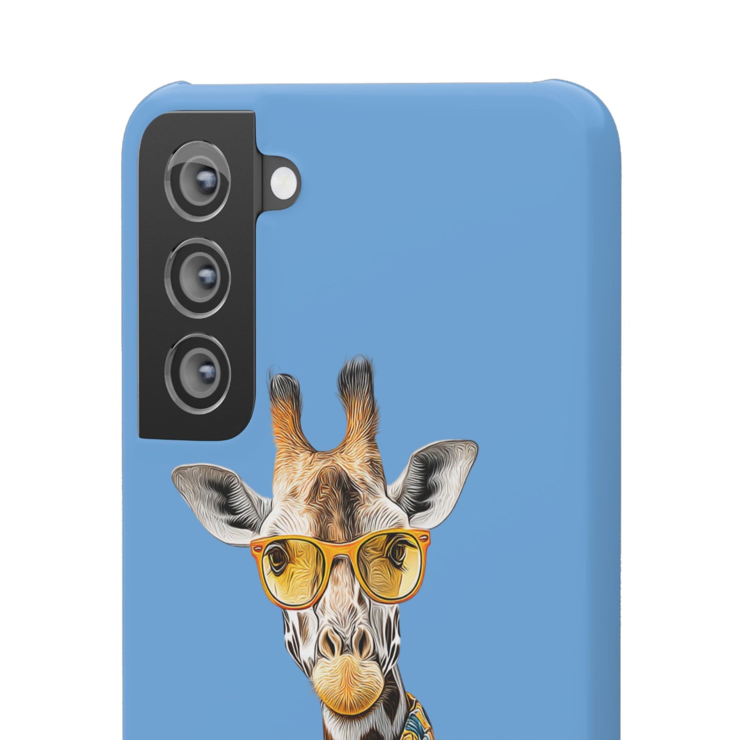 Giraffe Blue Snap Case Phone Cover for Animal Lover Iphone and Samsung models