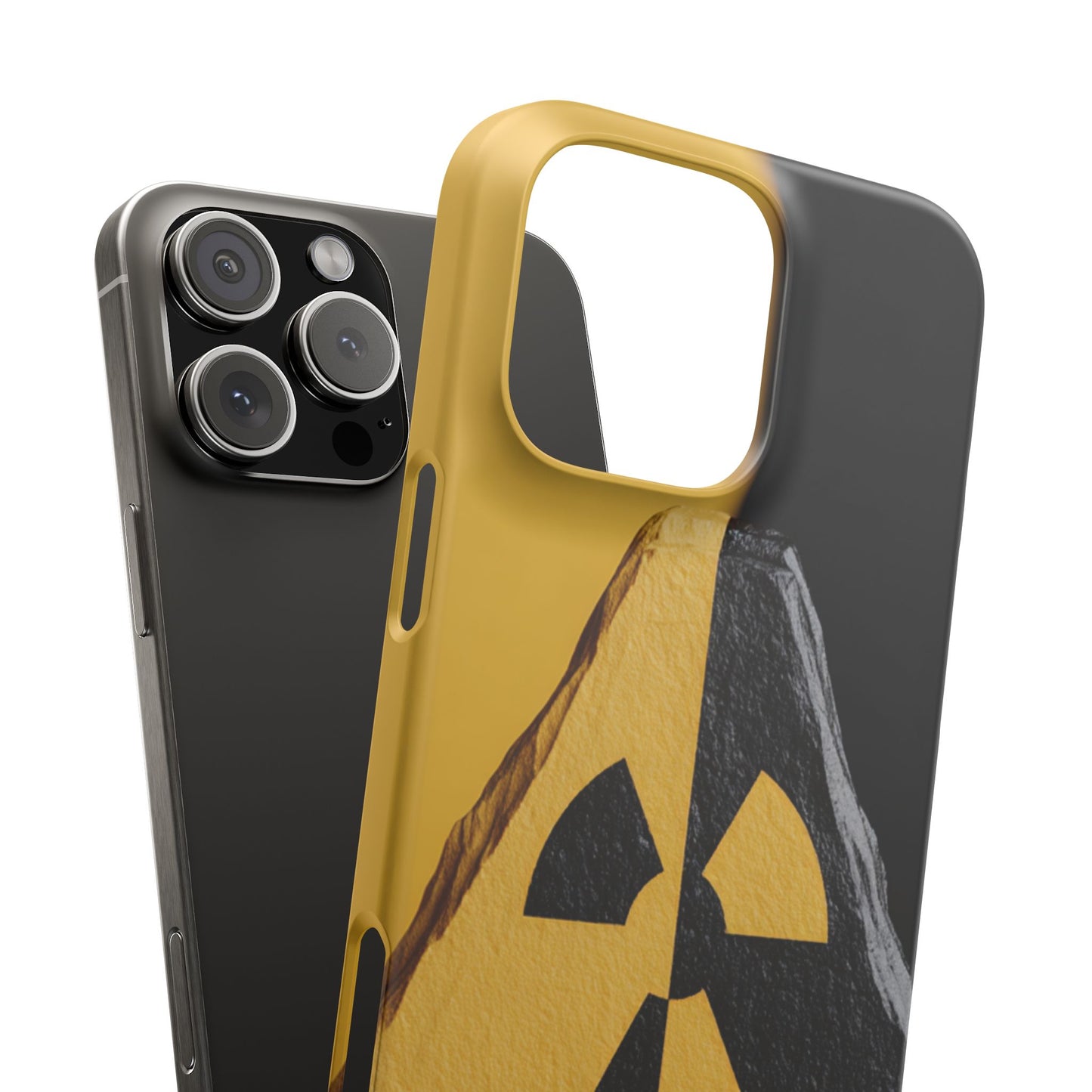 Bold Graphic Snap Case, Radiation Symbol Phone Cover, Trendy Phone Accessory, Unique Gift for Tech Lovers, Stylish Mobile Case