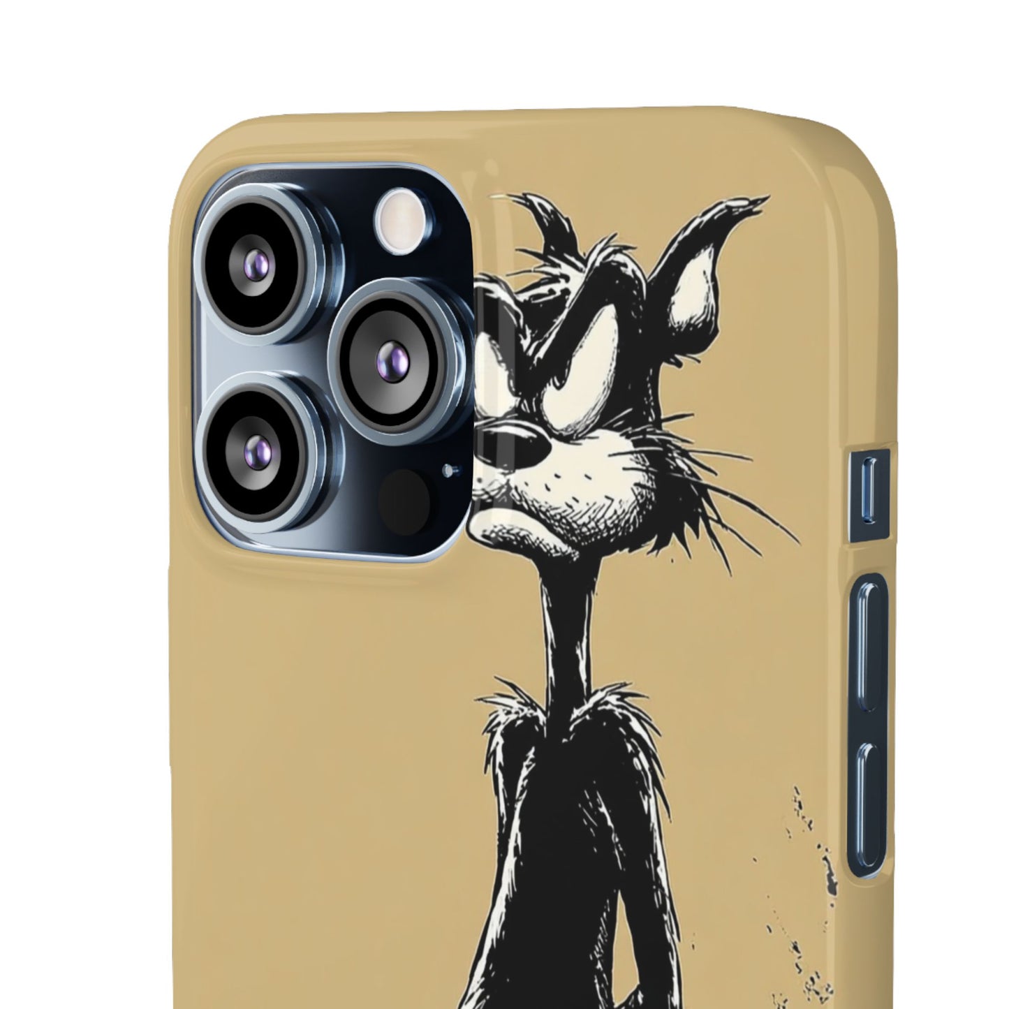 Whimsical Cartoon Snap Case, Fun Phone Cover, Unique Gift for Cat Lovers, Vibrant Art Case, Ideal for Birthdays