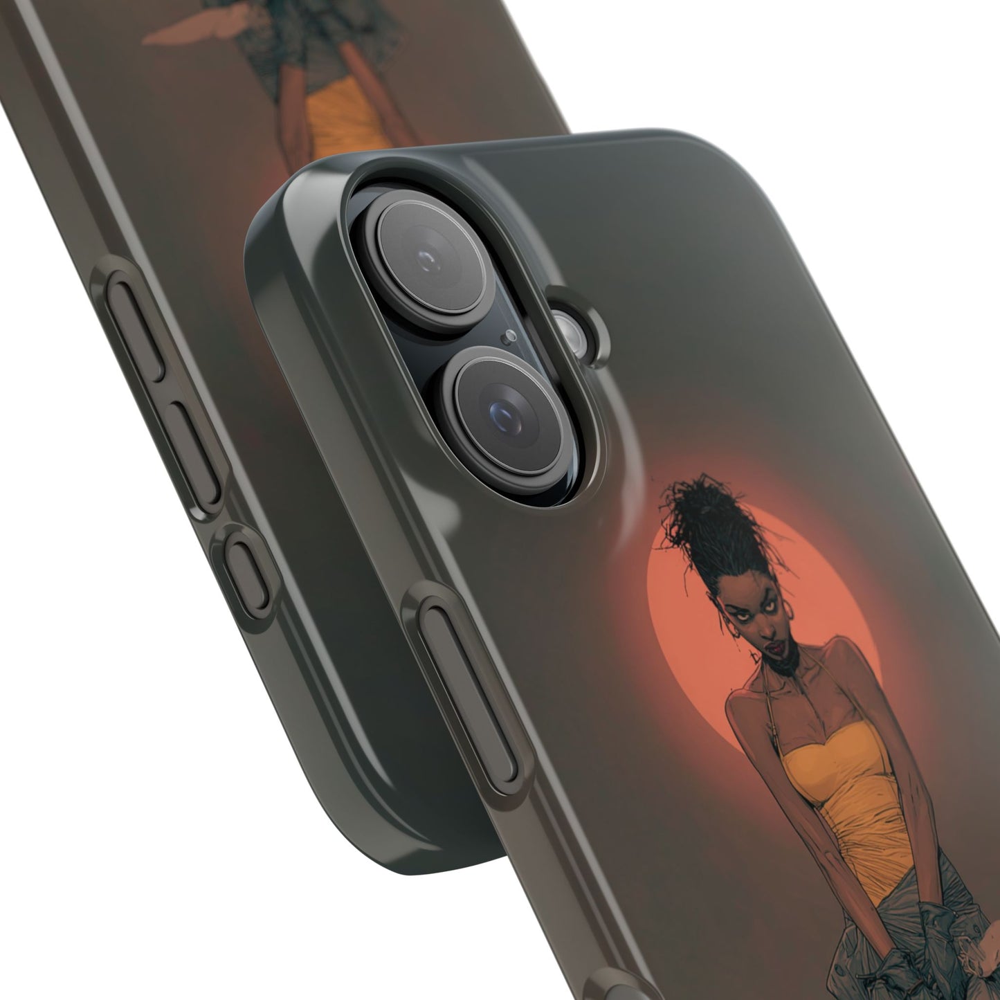 Creepy Vampire Girl Snap Case, Halloween Style iPhone Samsung Cover, Spooky Gothic Phone Accessories, Scary Horror Character Device