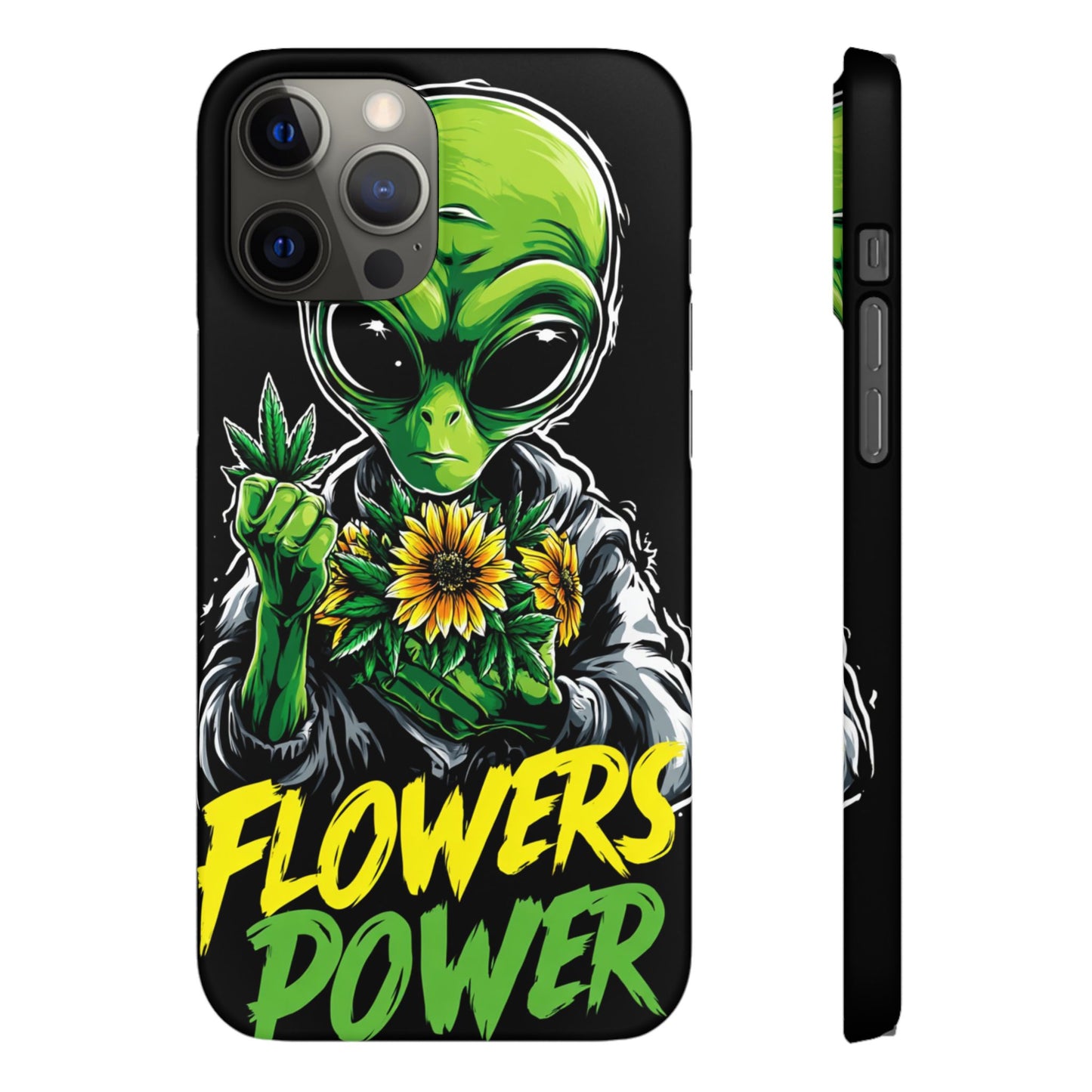 Alien Floral Snap Cases, Fun Phone Case, Gifts for Sci-Fi Lovers, Cute Alien Decor, Unique Tech Accessories