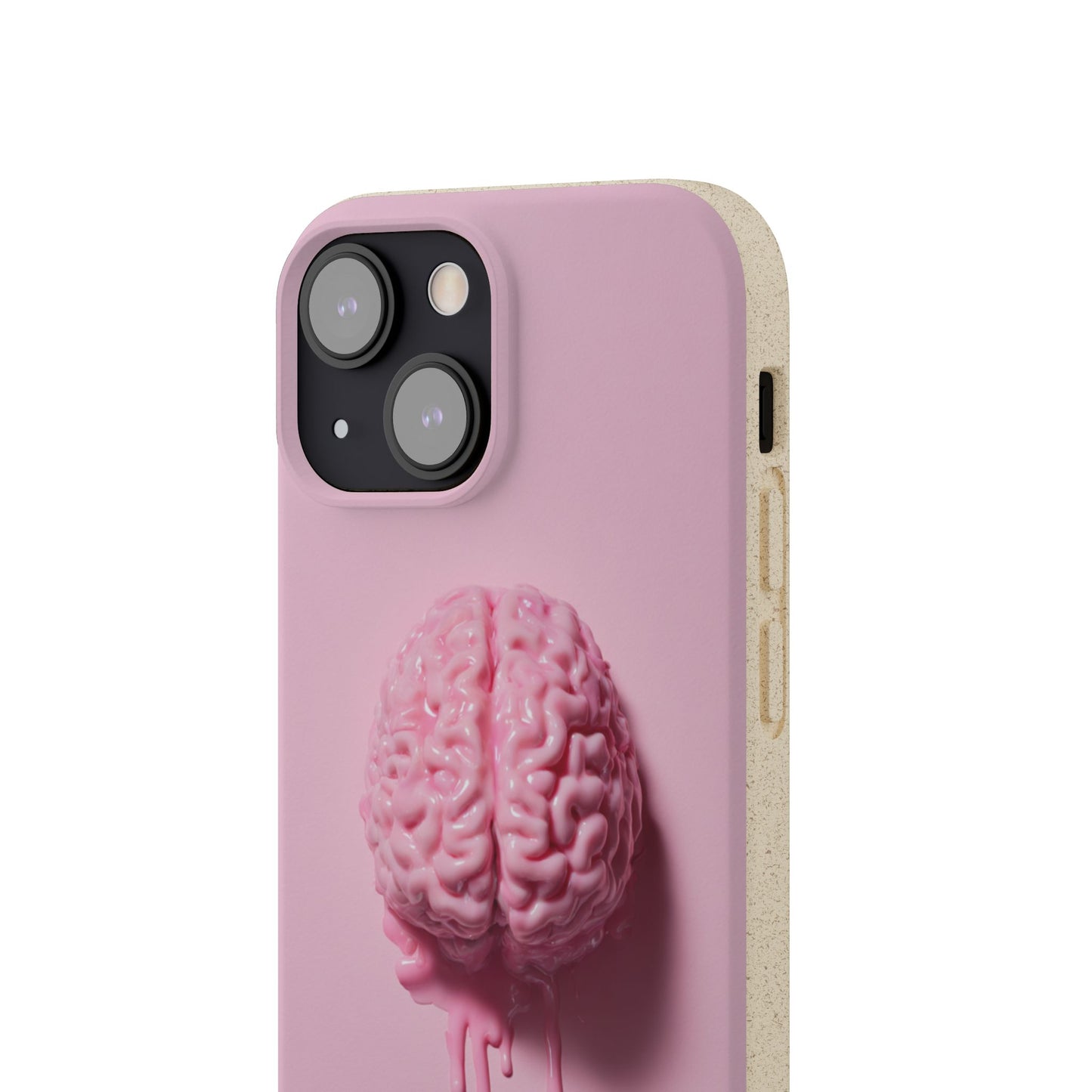 Eco-Friendly Brain Design Phone Case, Biodegradable Phone Cover, Unique Gift for Tech Lovers, Sustainable Accessory, Cute Phone Case