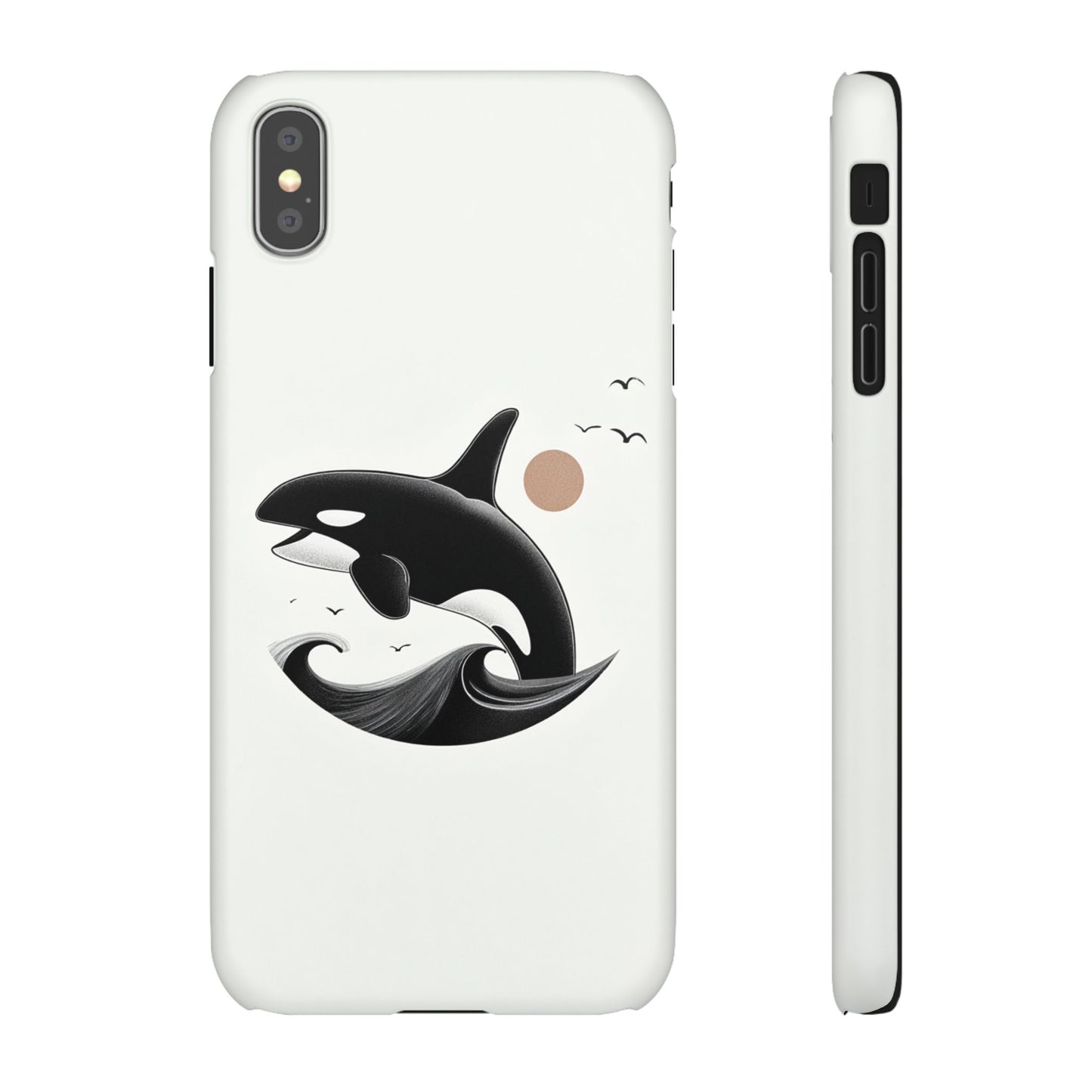 Whale Splash Phone Case | Ocean Lover Gift, Marine Art, Snap Cases, Cute Whale Design, Custom Phone Accessories