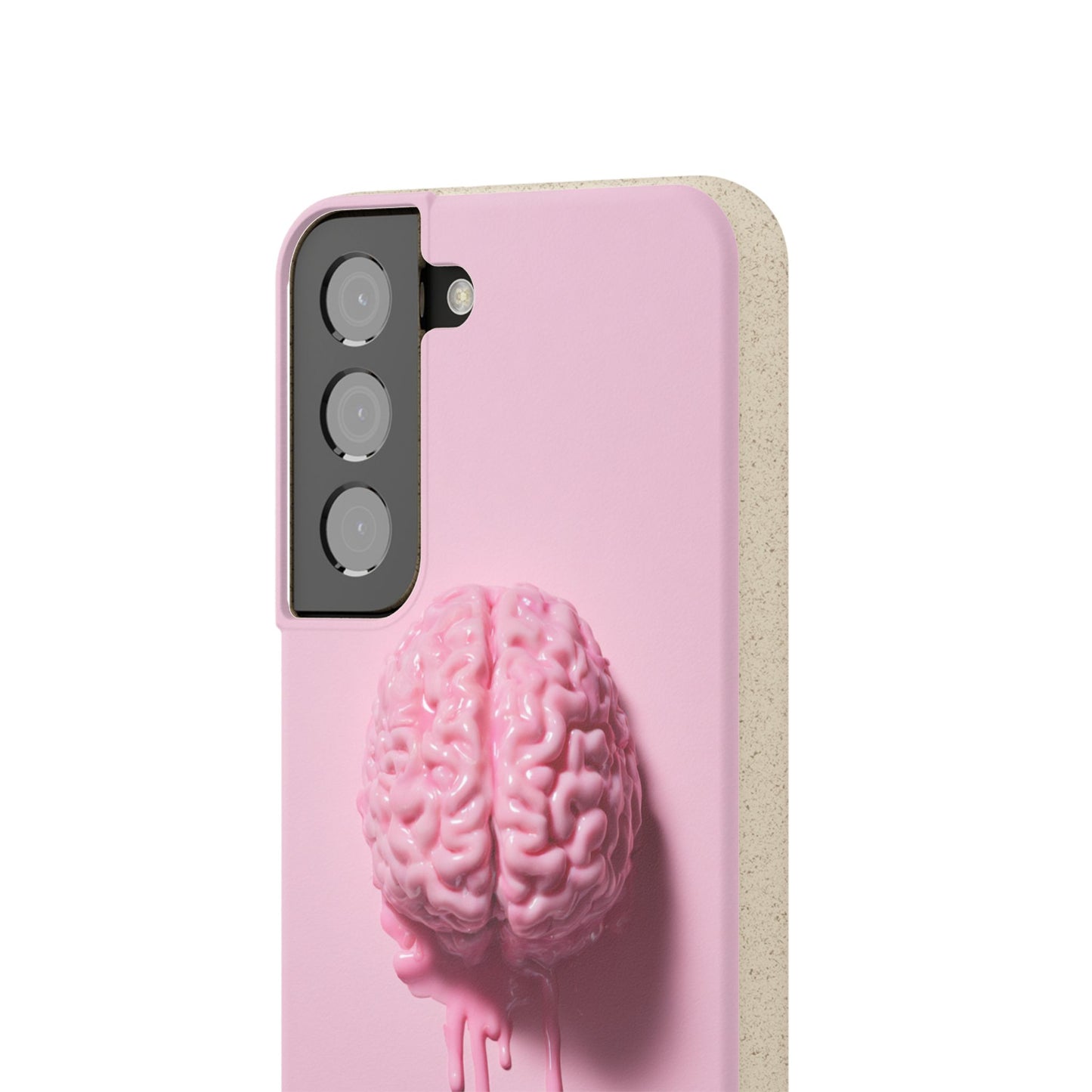 Eco-Friendly Brain Design Phone Case, Biodegradable Phone Cover, Unique Gift for Tech Lovers, Sustainable Accessory, Cute Phone Case