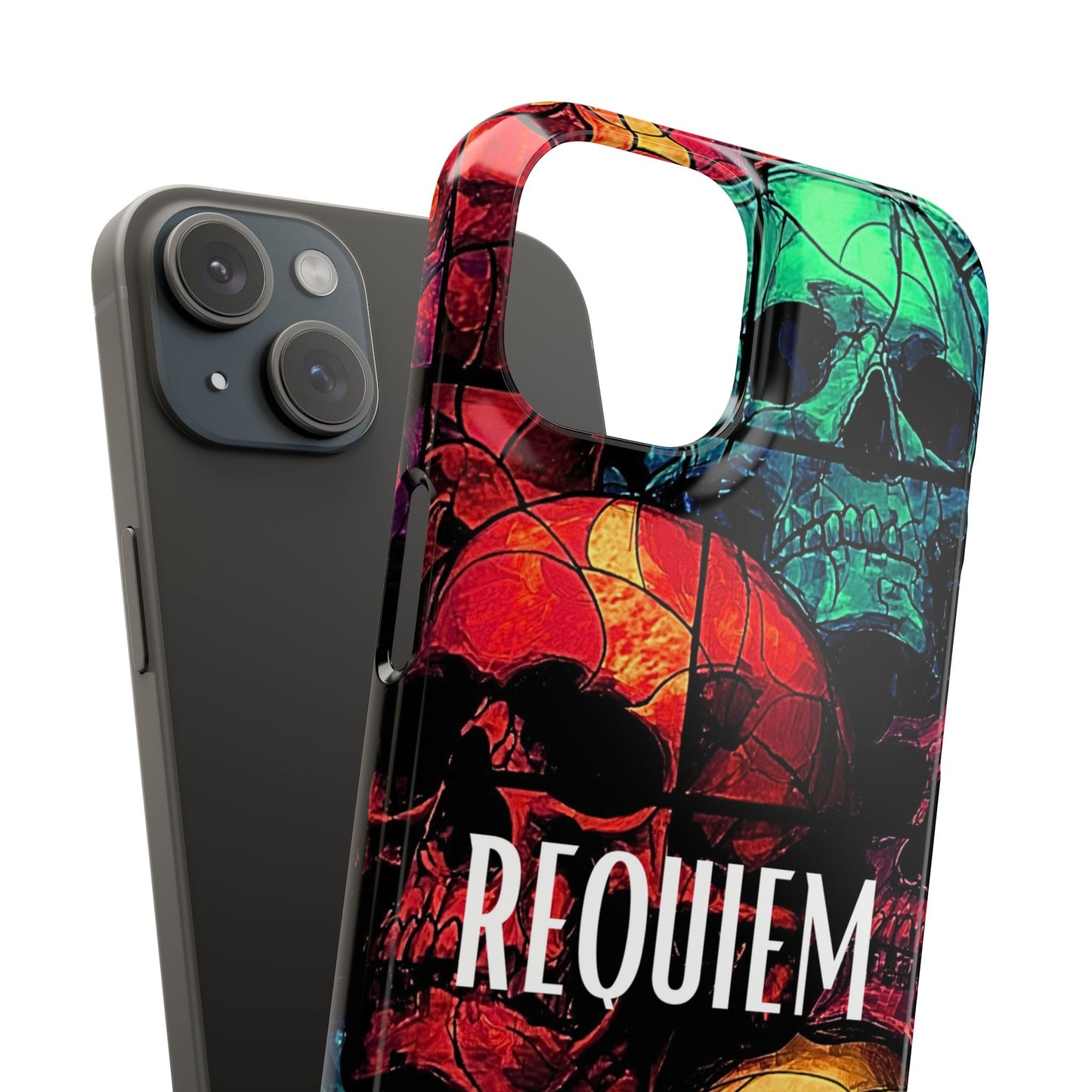 Halloween Custom Requiem Skull Snap Case Phone Cover for iPhone and Samsung