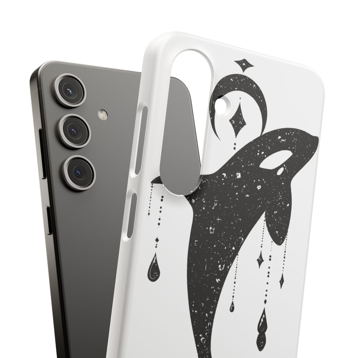 Celestial Orca Snap Case | Phone Cover, Whale Lover Gift, Cosmic Decor, Unique Art, Ocean Vibe